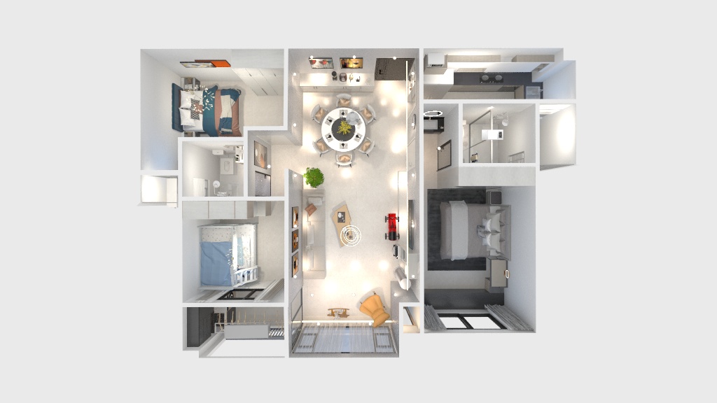 瑞金市科凡装饰-红樾山15-902户型-装修设计方案