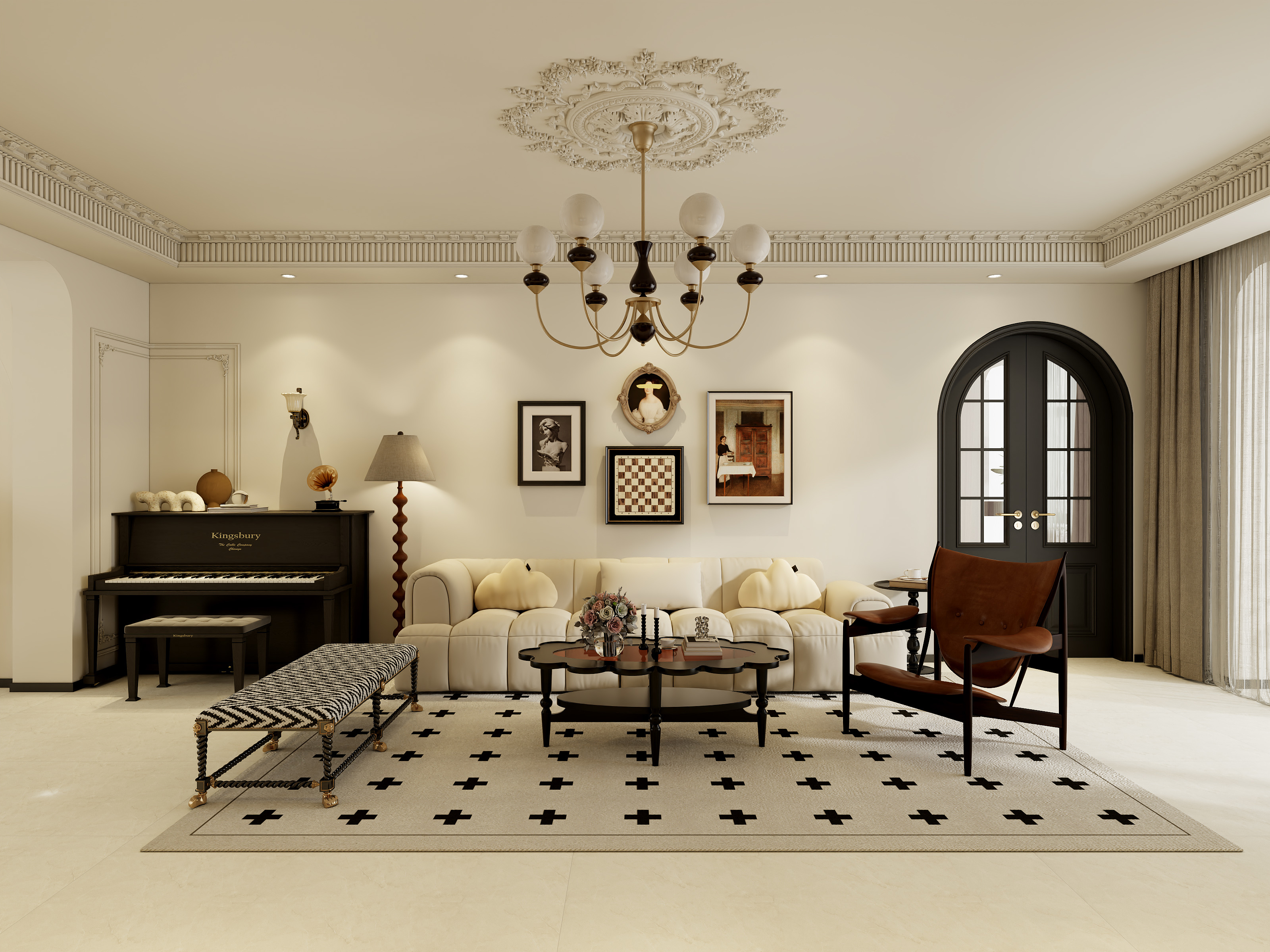 齐殊逸-兰溪文苑 法式中古风-装修设计方案