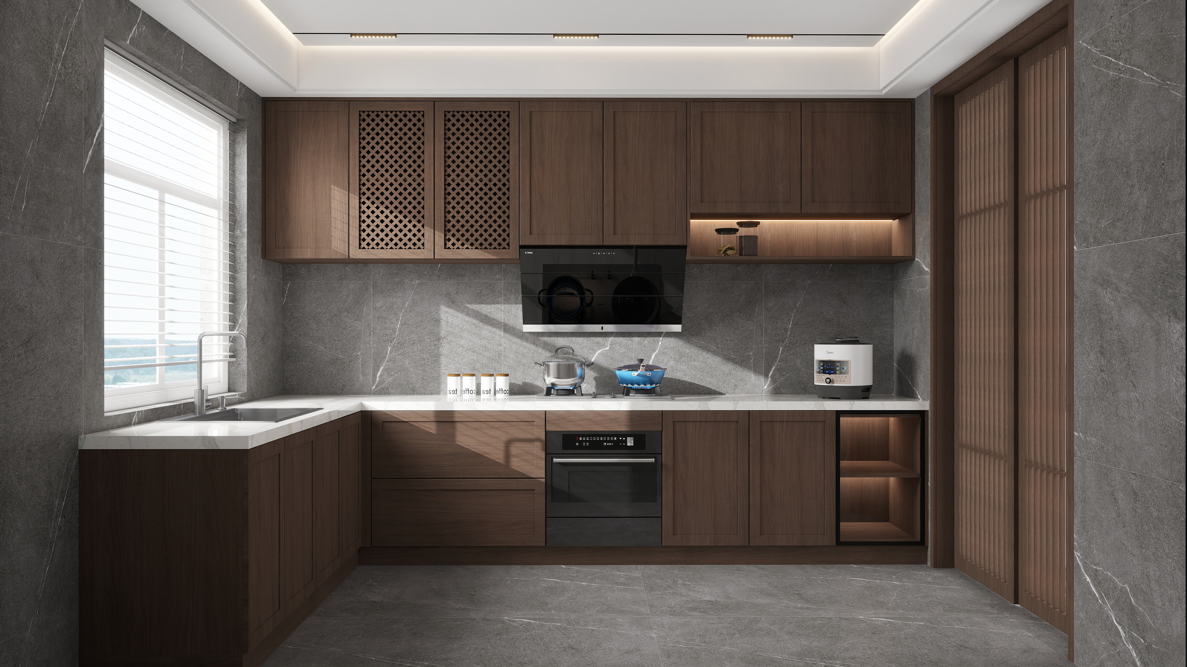 设计师IuKe-中古厨房-装修设计方案