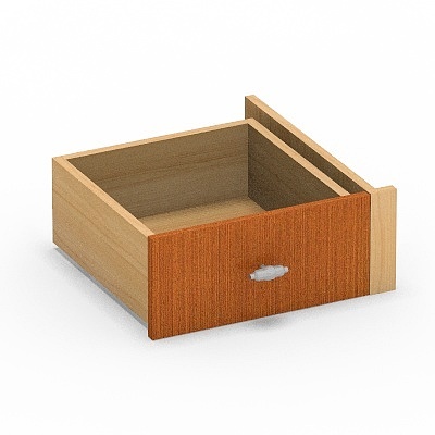 Hinge Avoidance Drawer 3D Model with Right Sealing Plate
