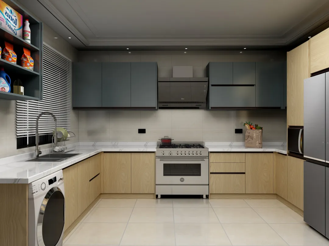 joenerly612的装修设计方案:Morden wood and gray kitchen
