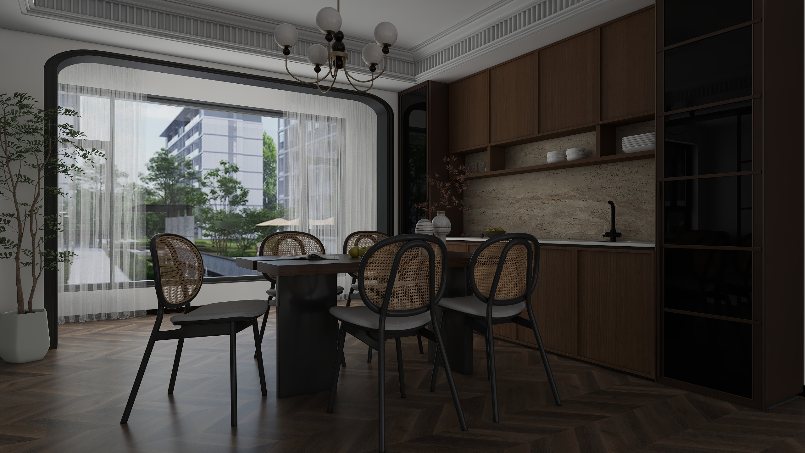 柒贰玖玖-哈景御城166平米三室装修效果图