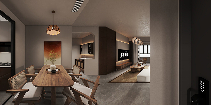 Nauhi.L-青南锦苑9号301室-侘寂风-装修设计方案