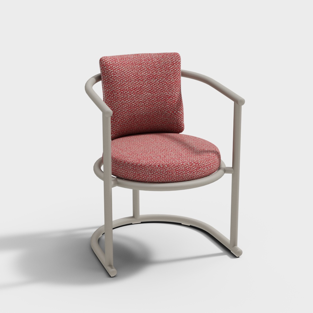 Cassina TRAMPOLINE CHAIR Red  chair3D模型