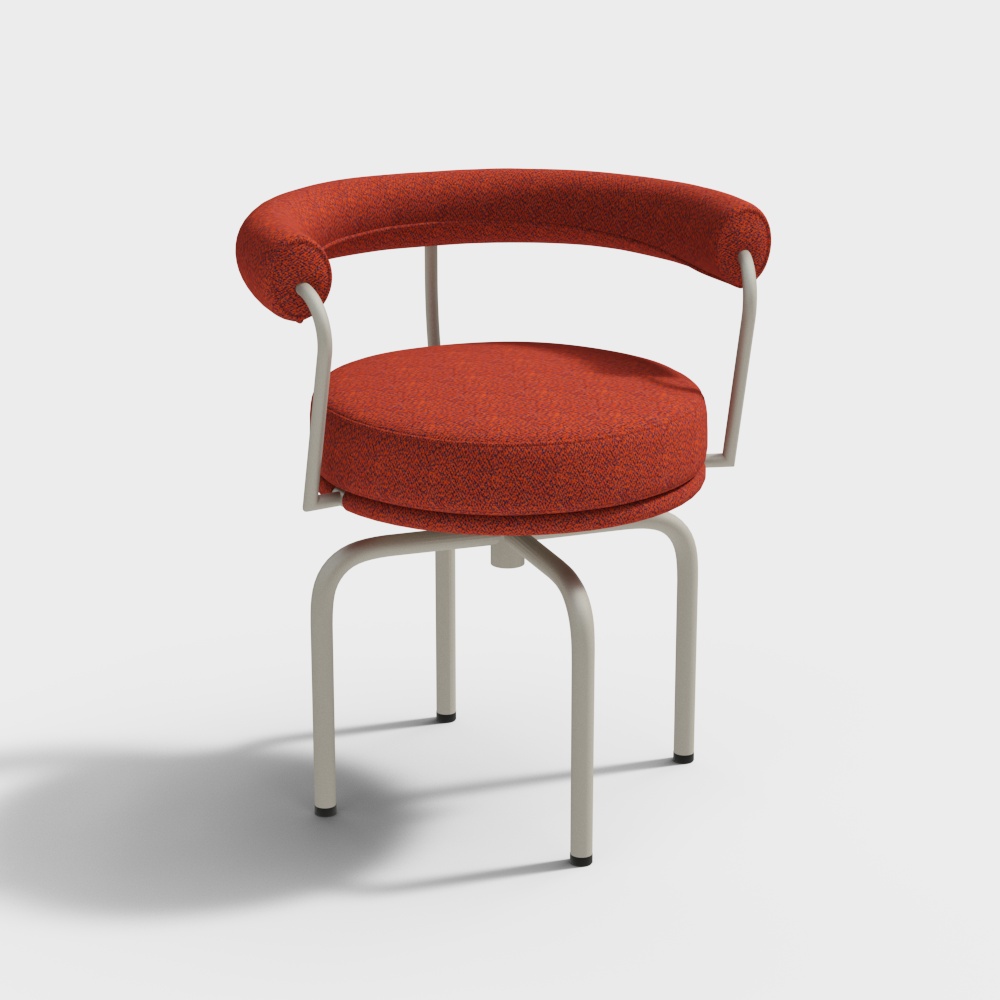 Cassina FAUTEUIL TOURNANT OUTDOOR Orange chair wit3D模型