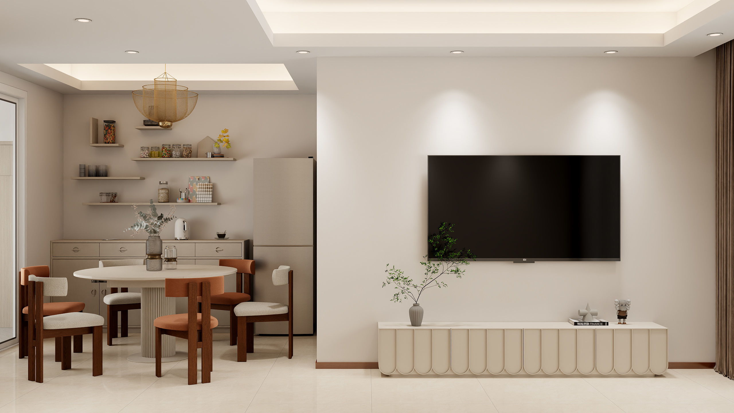 设计师沐白-简约奶油-装修设计方案