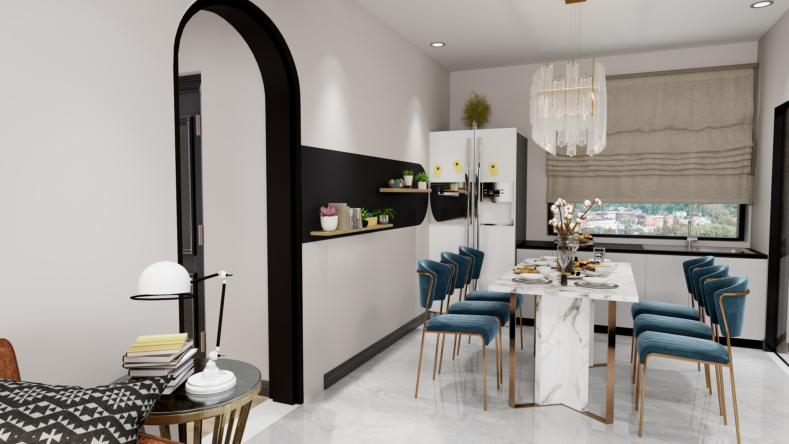 灵感的艺术-忆江南-现代简约背景墙-装修设计方案