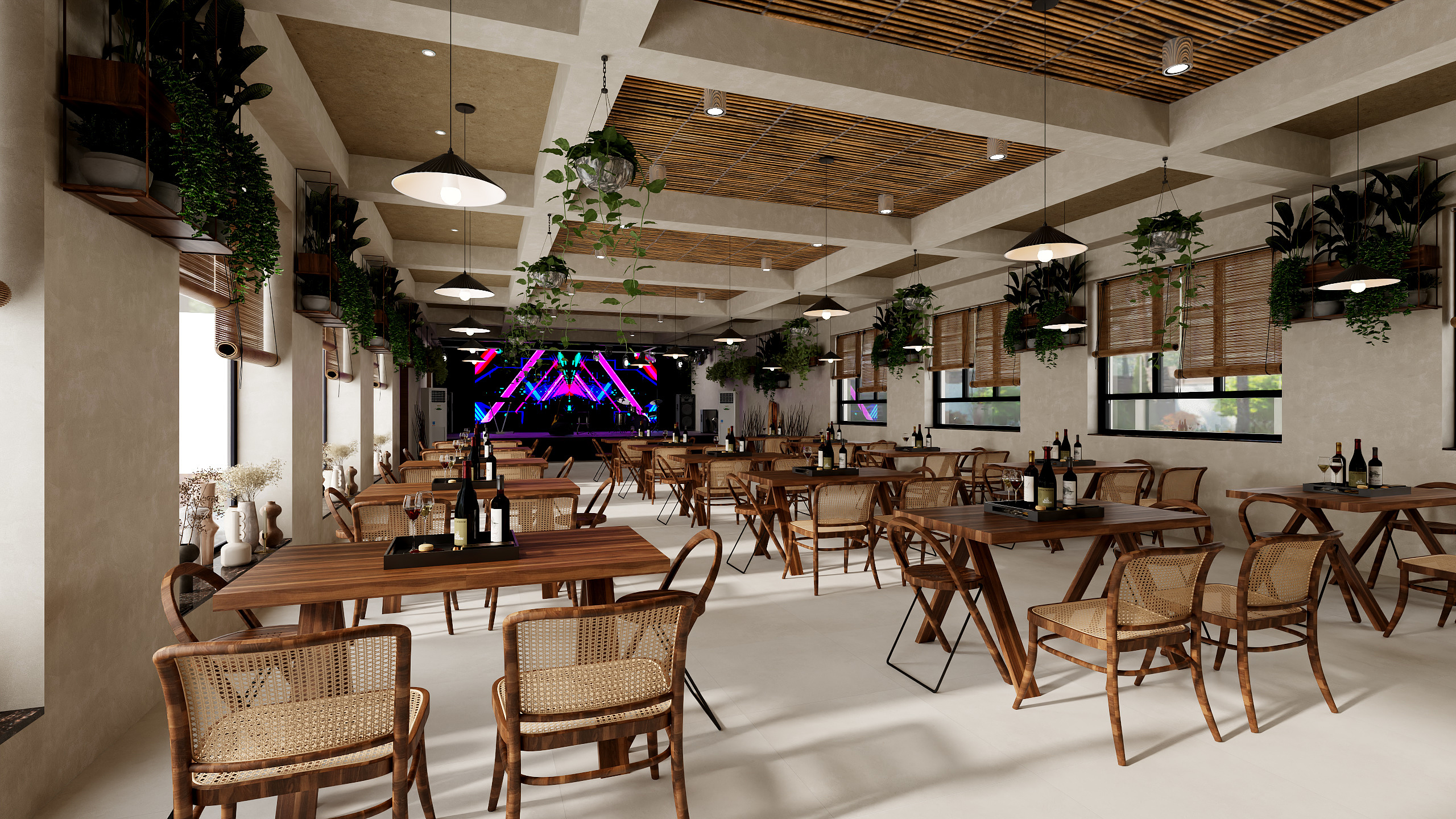 优图VR全景-侘寂音乐酒吧餐厅-装修设计方案