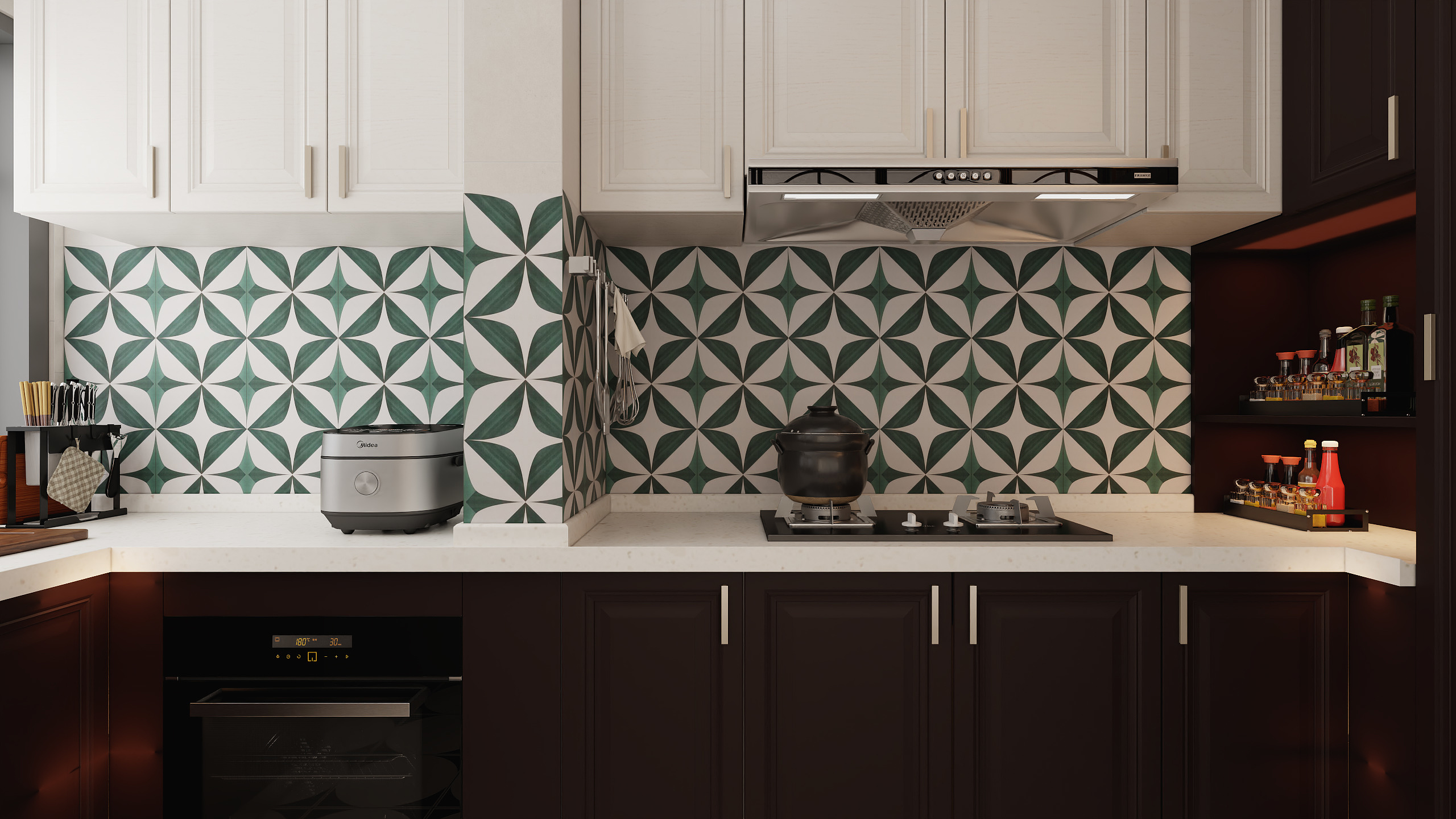 Seven韦琳琳-简约美式风格126㎡3室装修效果图