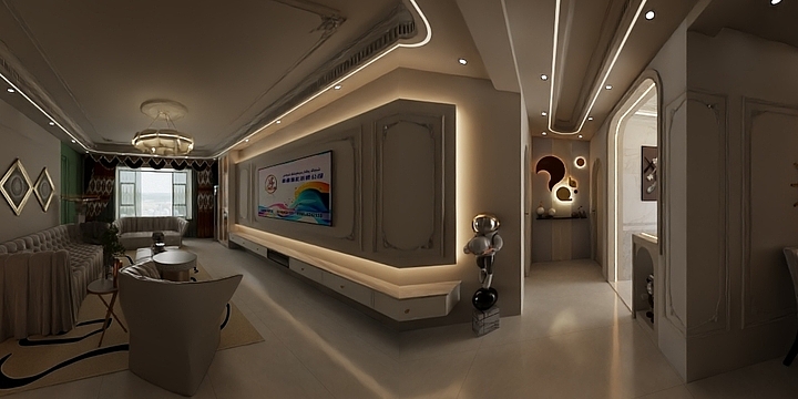 24K~纯帅-湖光水榭 3-3-301    136㎡-灯光联系-装修设计方案