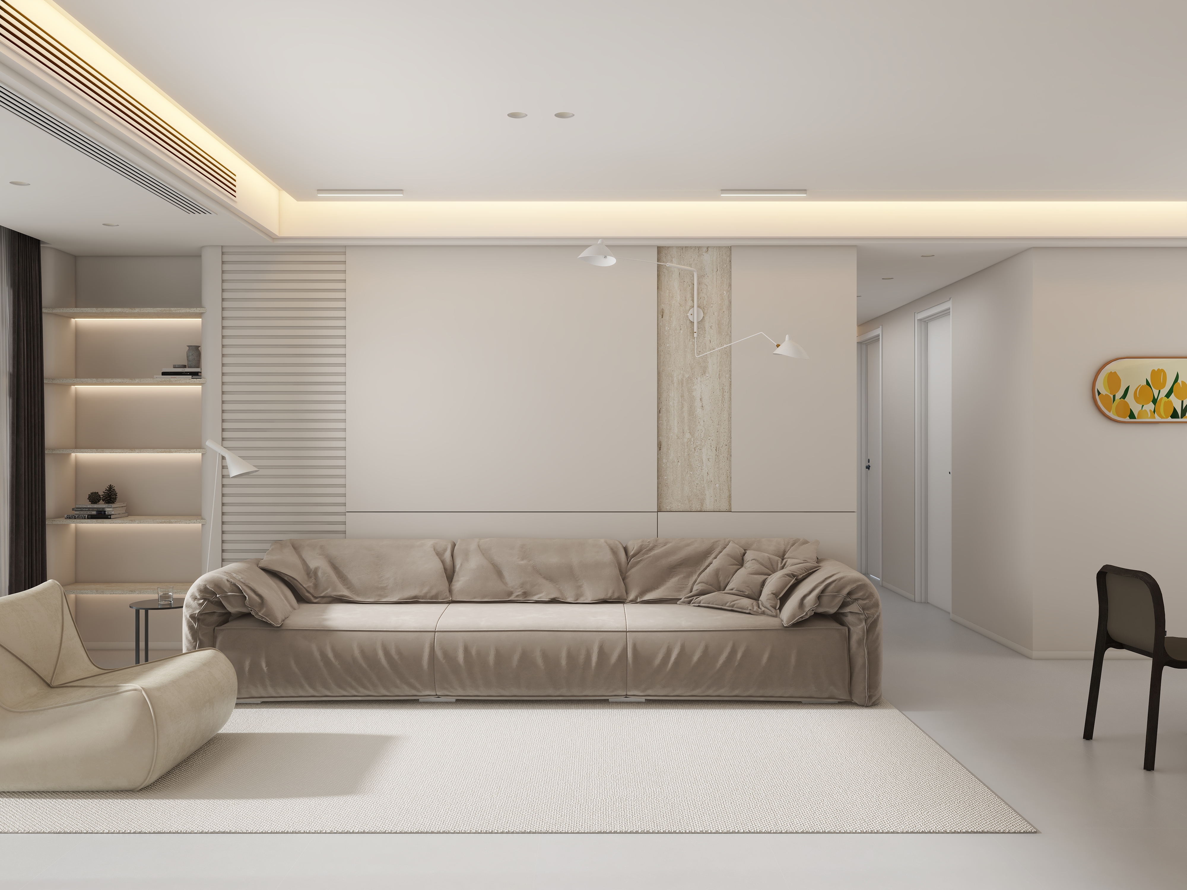 (QM丨DESIGN)-奶油风111㎡3室-装修设计方案