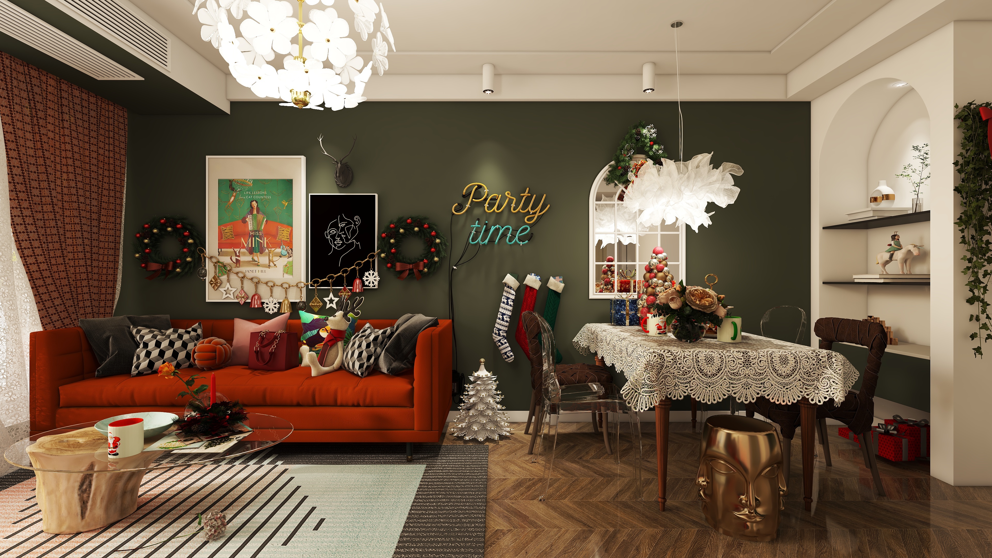 小何宝贝-混搭圣诞装修效果图