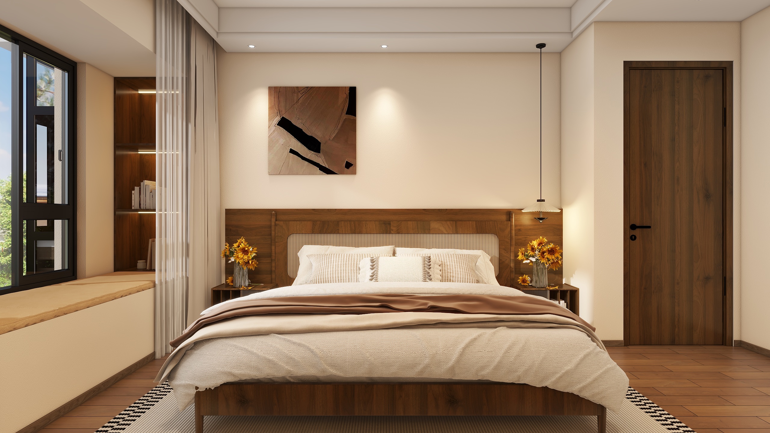 自由设计师-十二-摩登复古+122平四室两厅中古风装修效果图