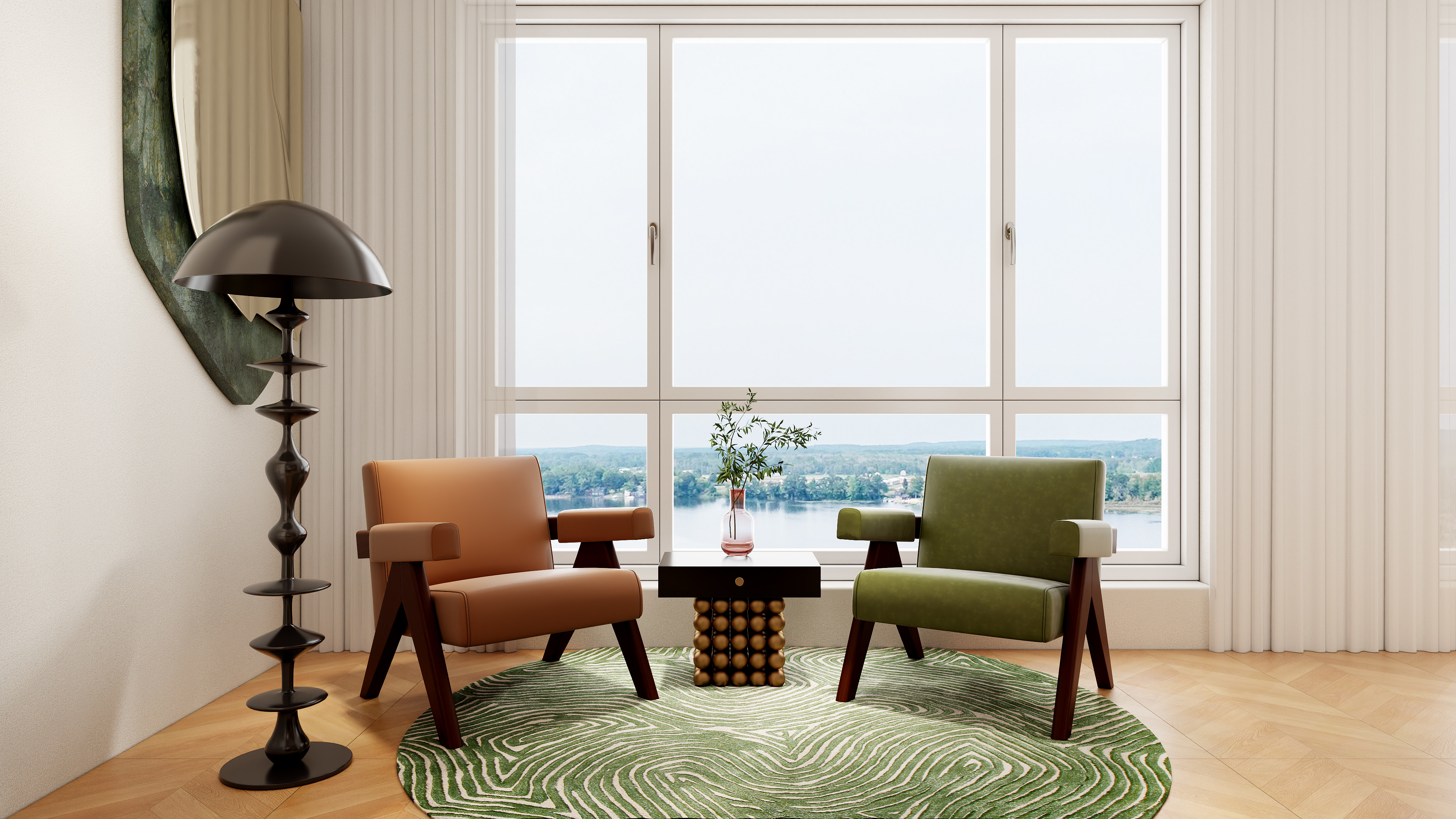 Pigment色素-朗宸-延州府148㎡3室装修效果图