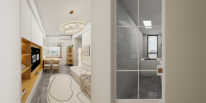 全案设计徐又均-中海寰宇两房69平（改三房）-装修设计方案