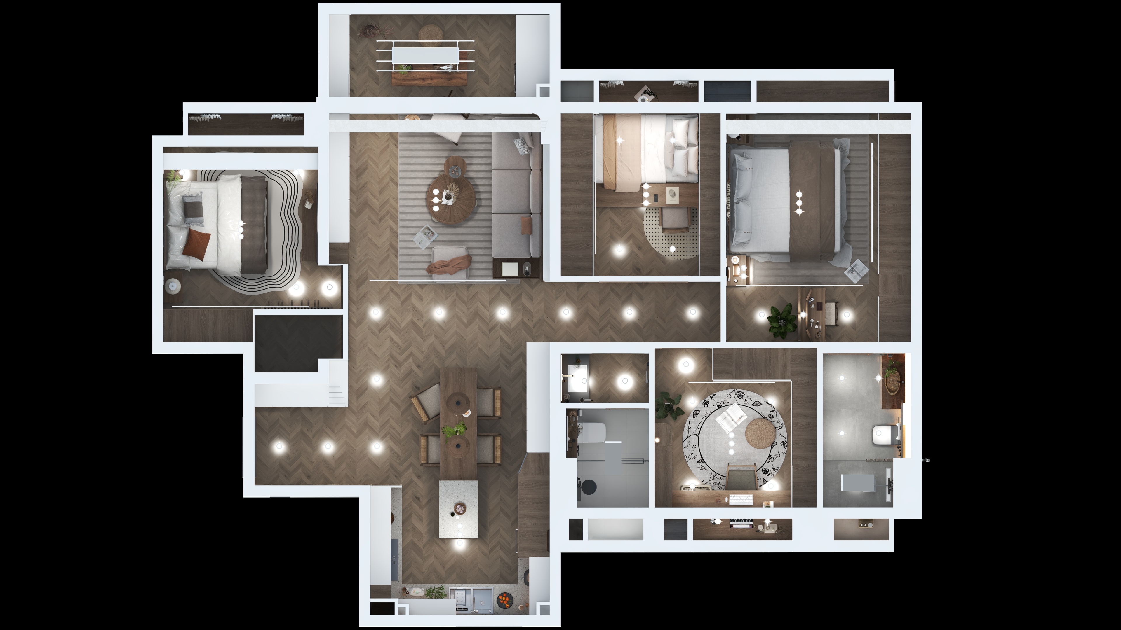 素衣创作-璀璨湖畔A户型-装修设计方案