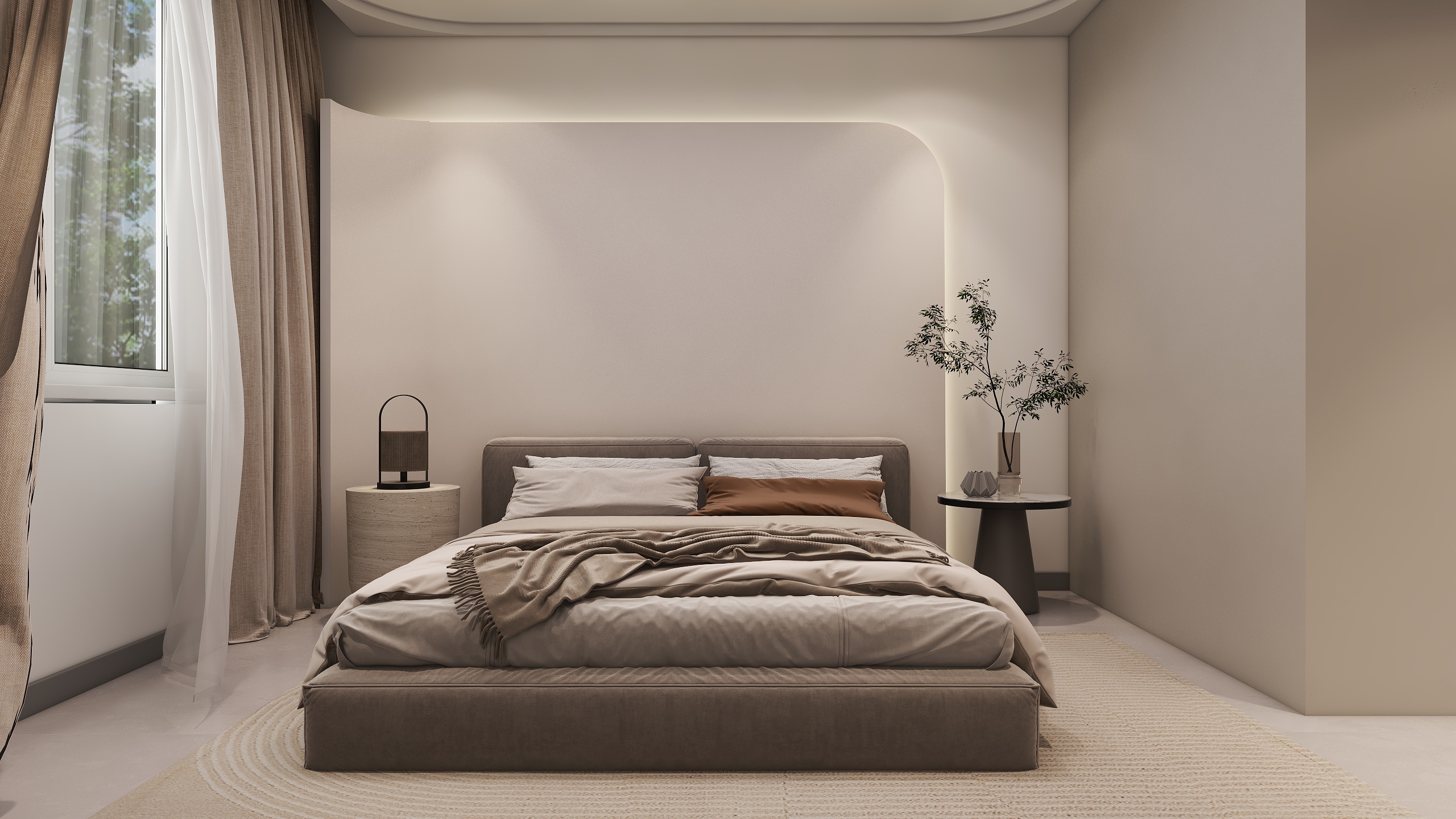 谢旗高-《初秋细语》现代风格135平方三室装修效果图