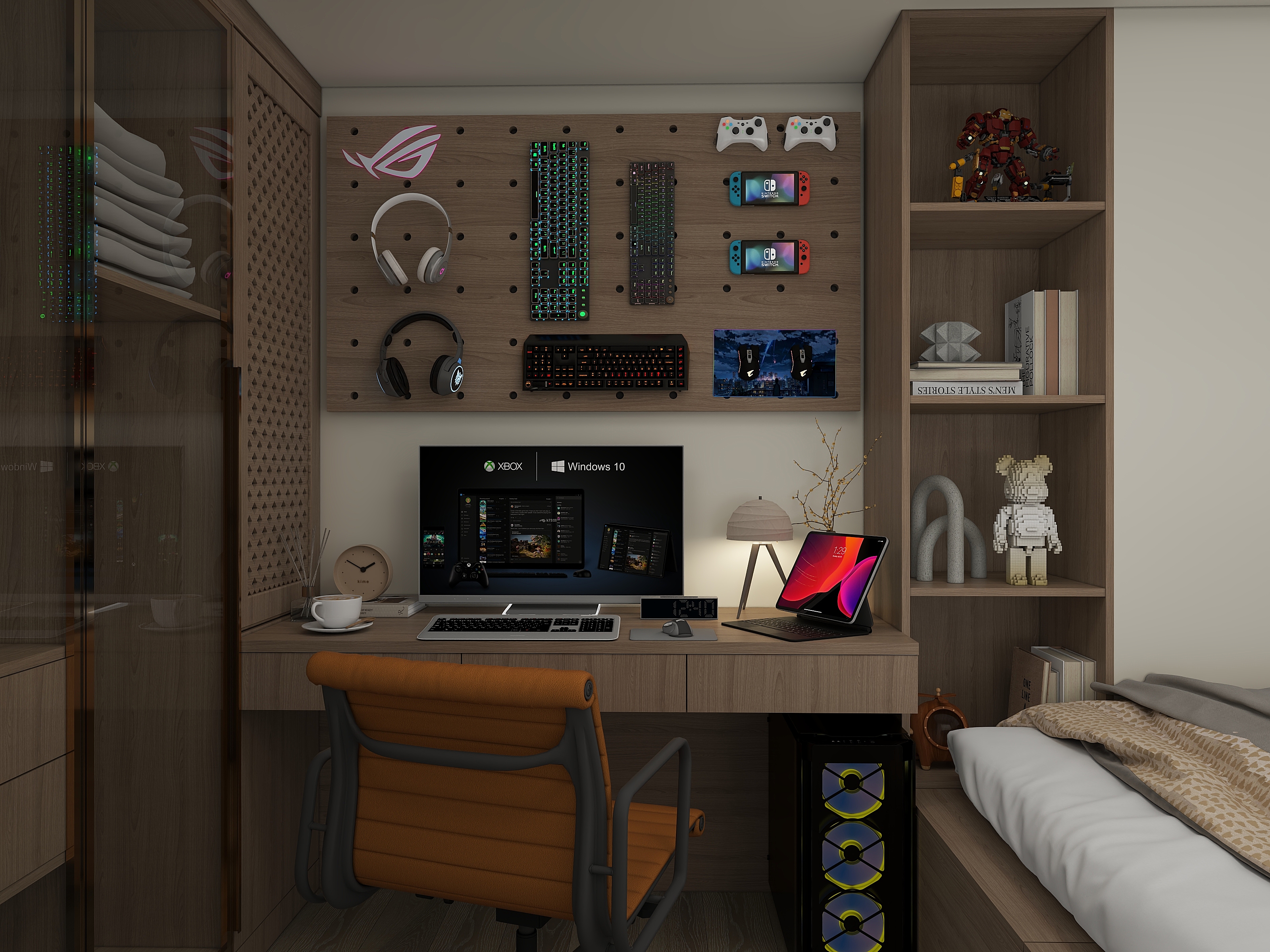 玟佰-39㎡2室复式诧寂风原木风奶油风混搭装修效果图