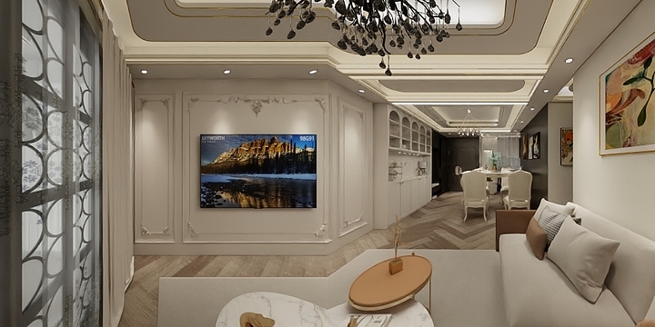 武汉铭扬设计院-舒总简约法式风格-装修设计方案