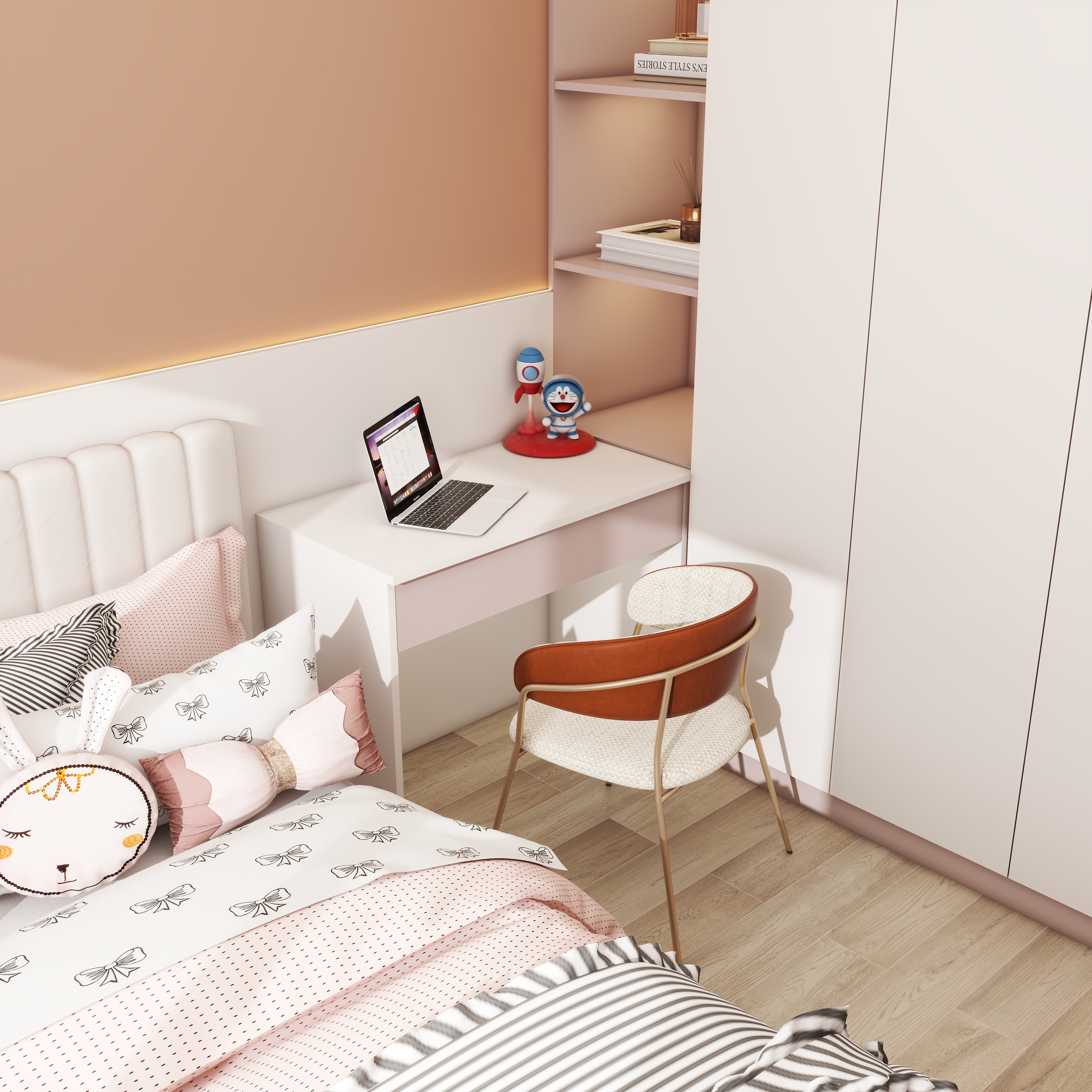 壹诺设计工作室-123㎡4室-现代简约装修效果图