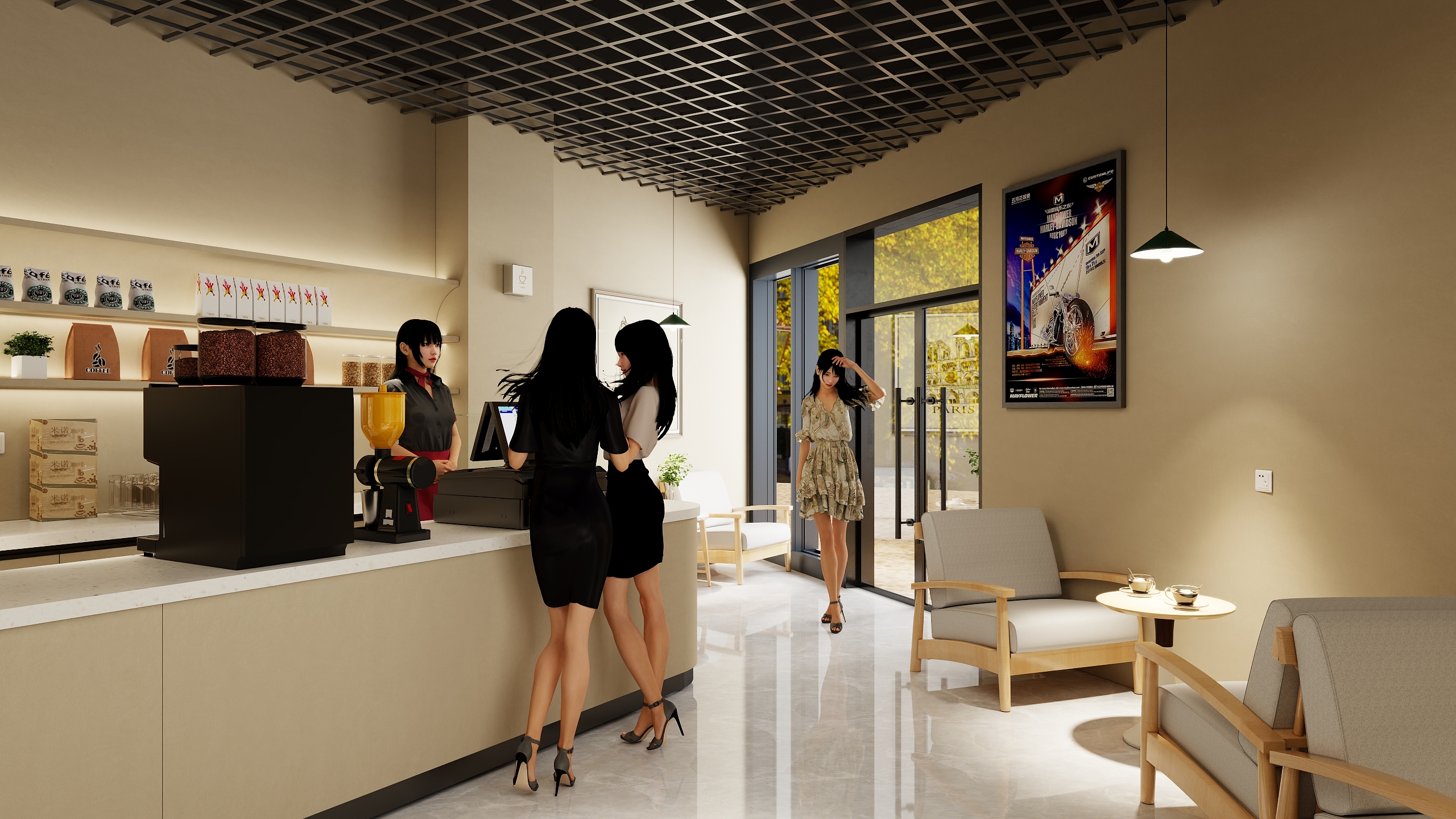 文艺设计-咖啡馆-室内设计-装修设计方案