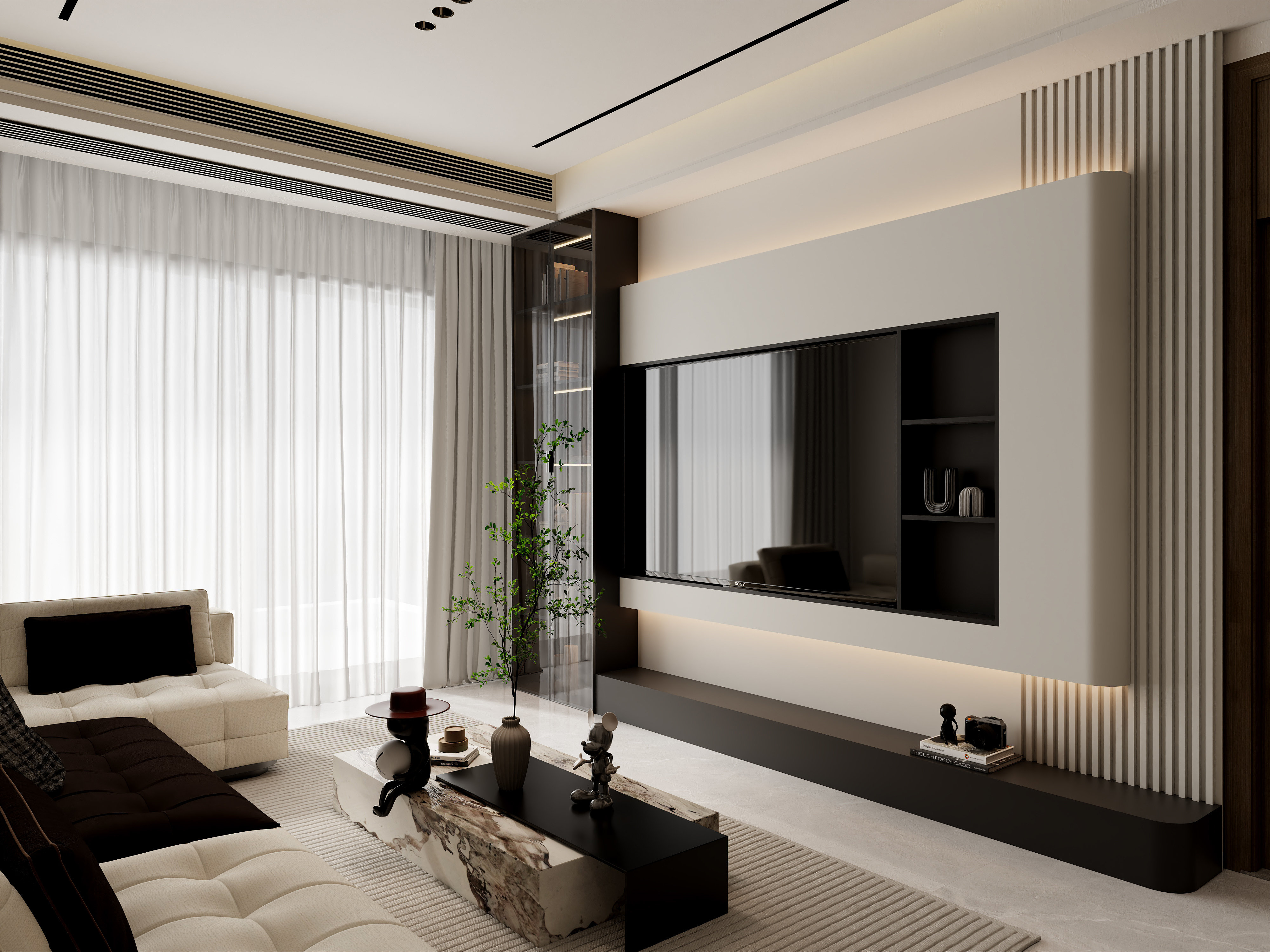 Elvizs-维港半岛62-1-2502极简黑白-装修设计方案