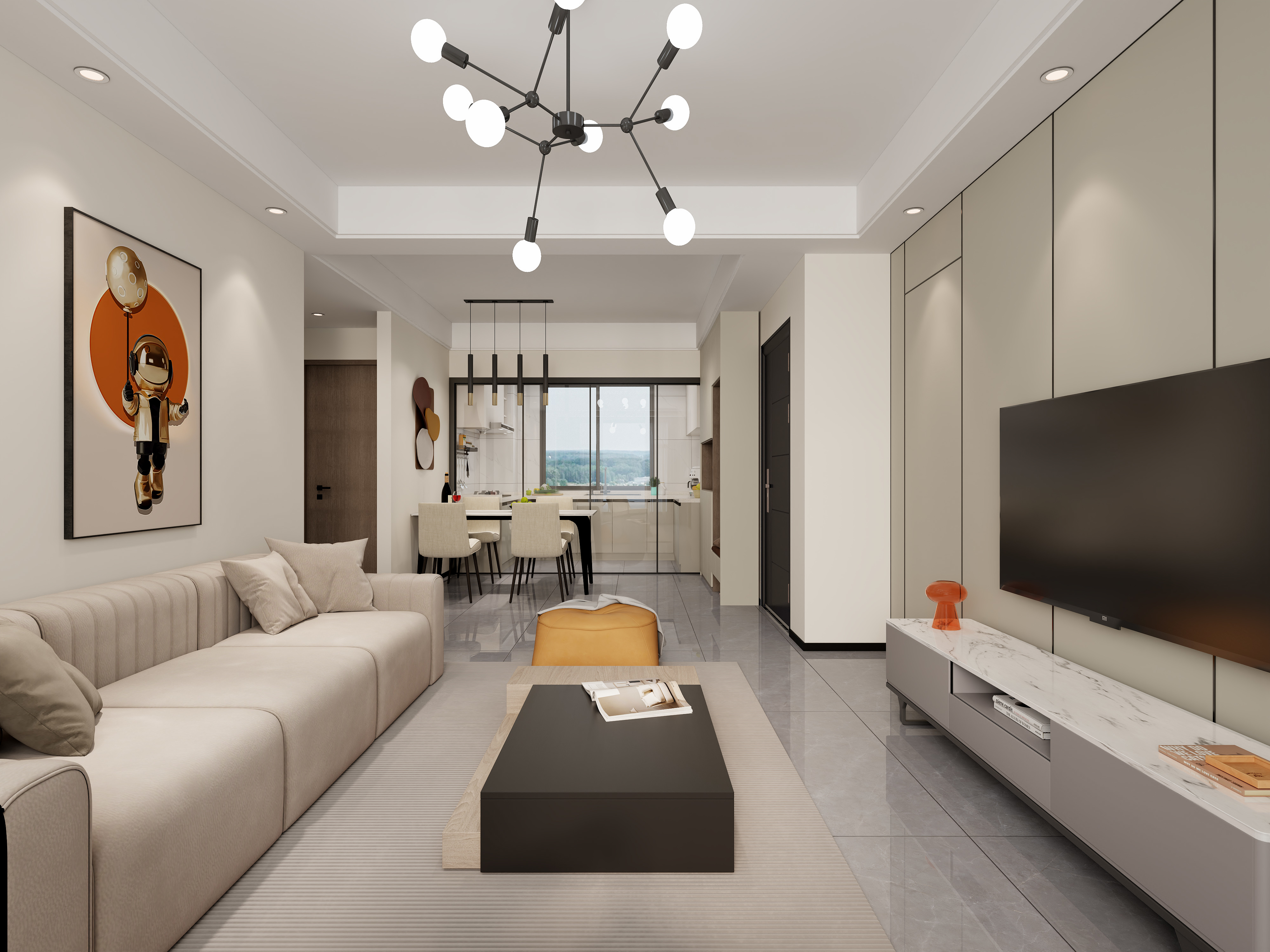 BS效果图-89㎡3室现代风格-装修设计方案