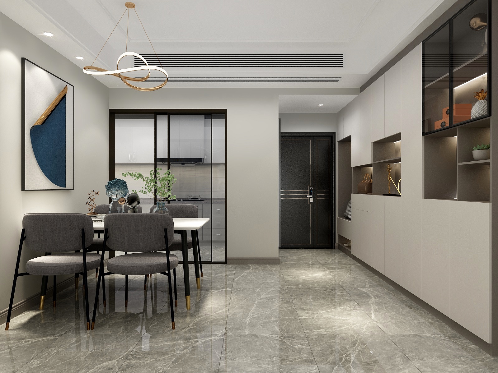 湛智华-现代轻奢127平4房装修效果图