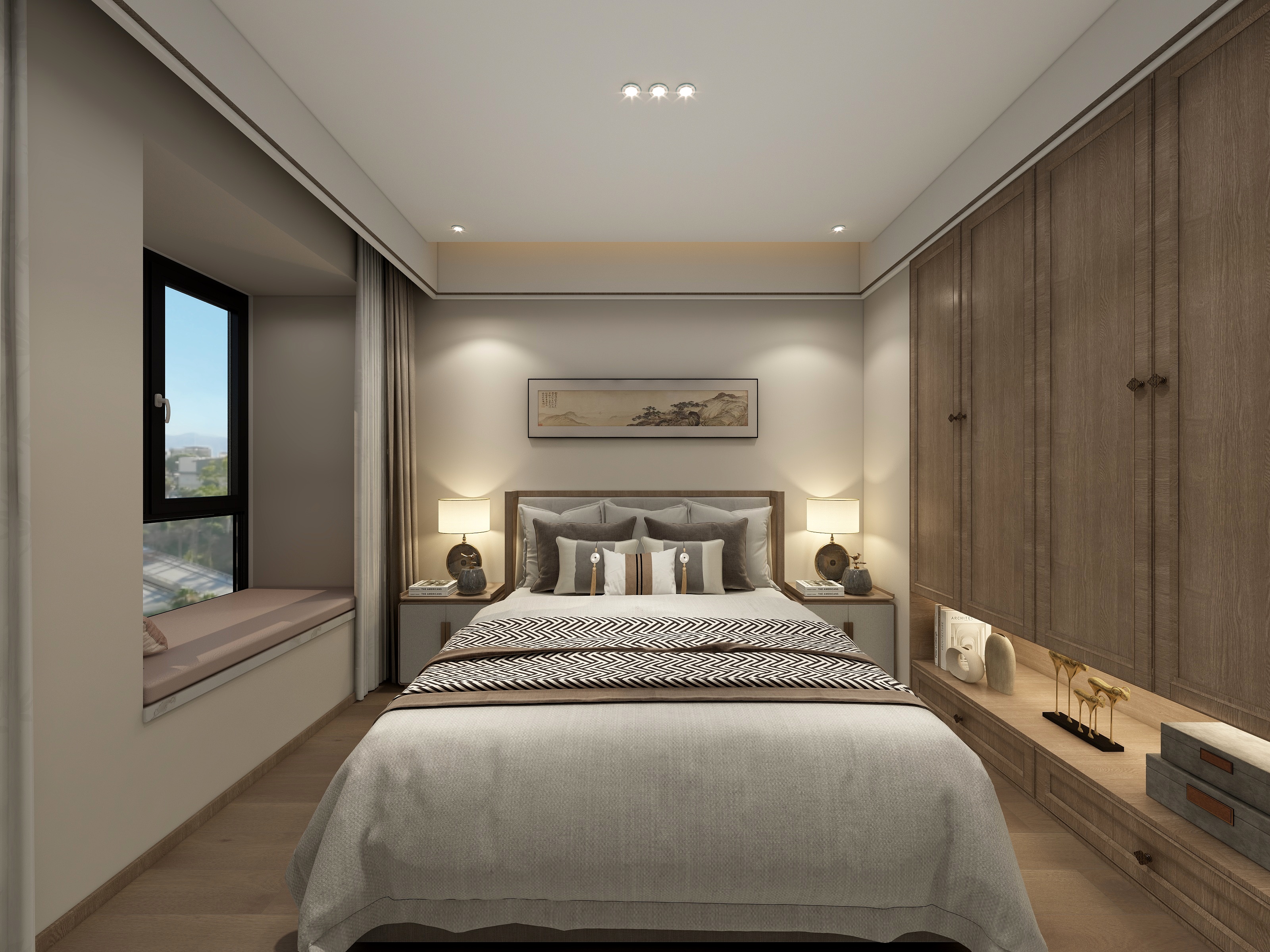 杨华-北宸之光新中式217㎡4室装修效果图