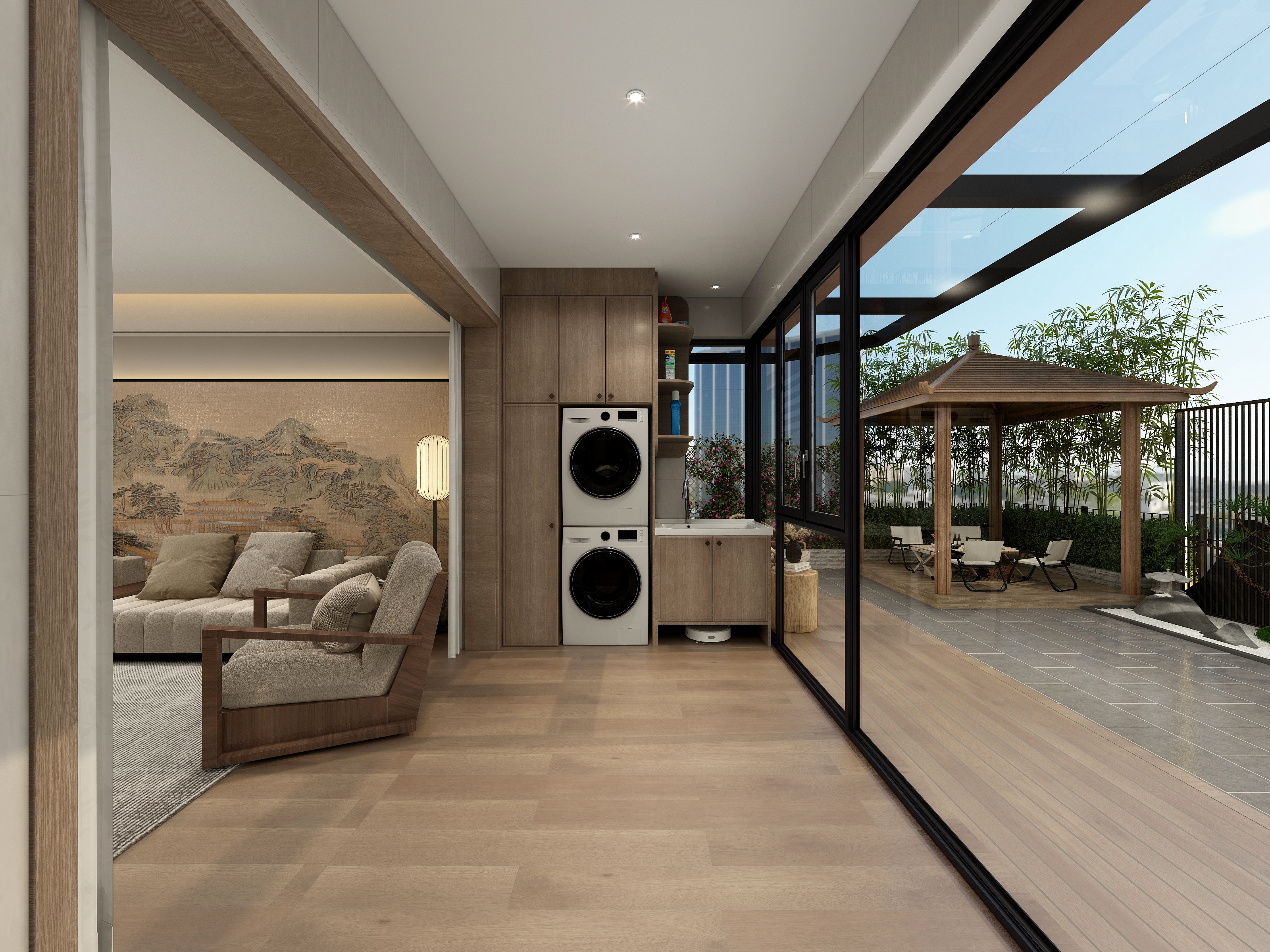 杨华-北宸之光新中式217㎡4室装修效果图