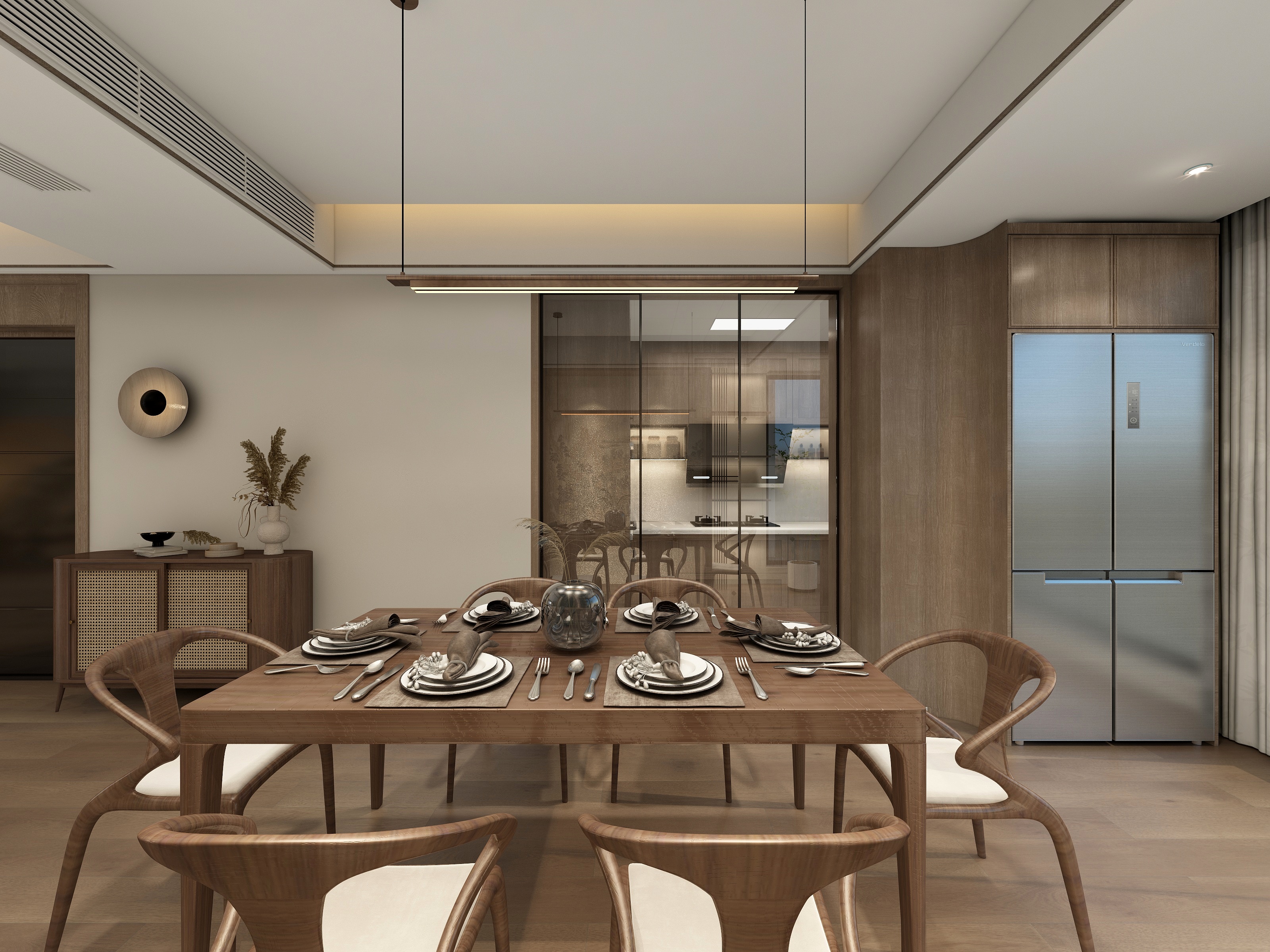 杨华-北宸之光新中式217㎡4室装修效果图