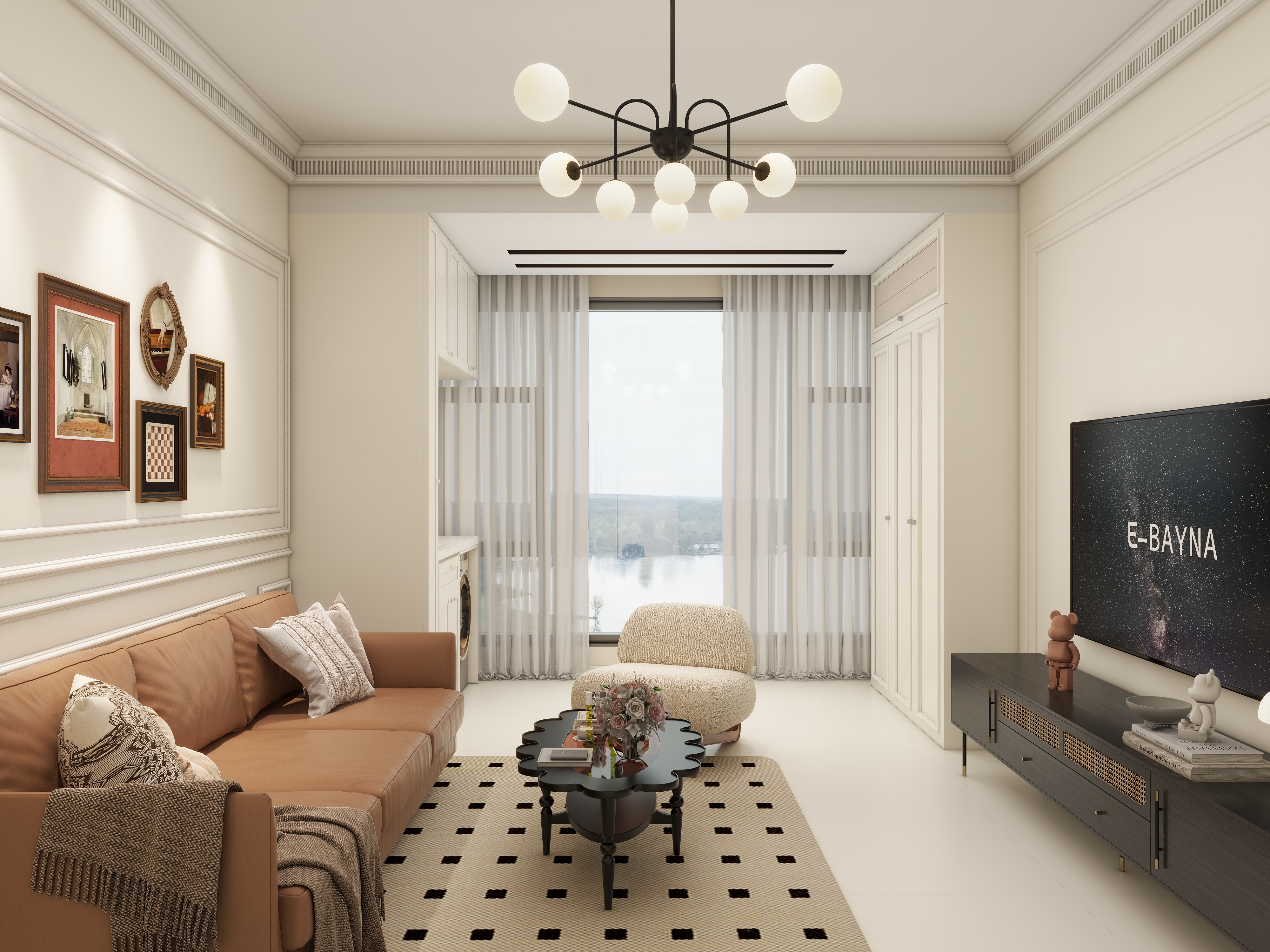 李佳洋-美式复古风装修效果图