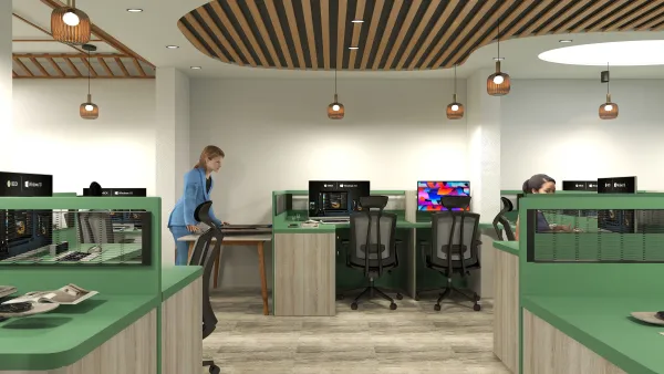 Modern office concept designed for an IT Company