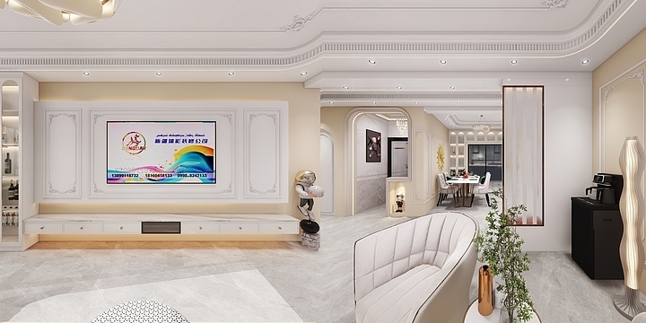 24K~纯帅-湖光水榭 3-3-301    136㎡-装修设计方案