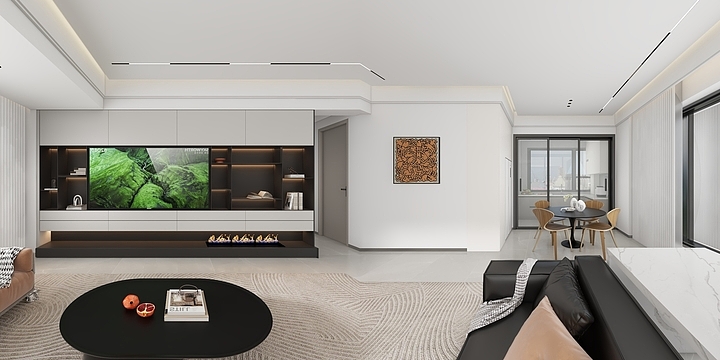 馨诚装饰效果-山水茗轩128.5-副本-装修设计方案