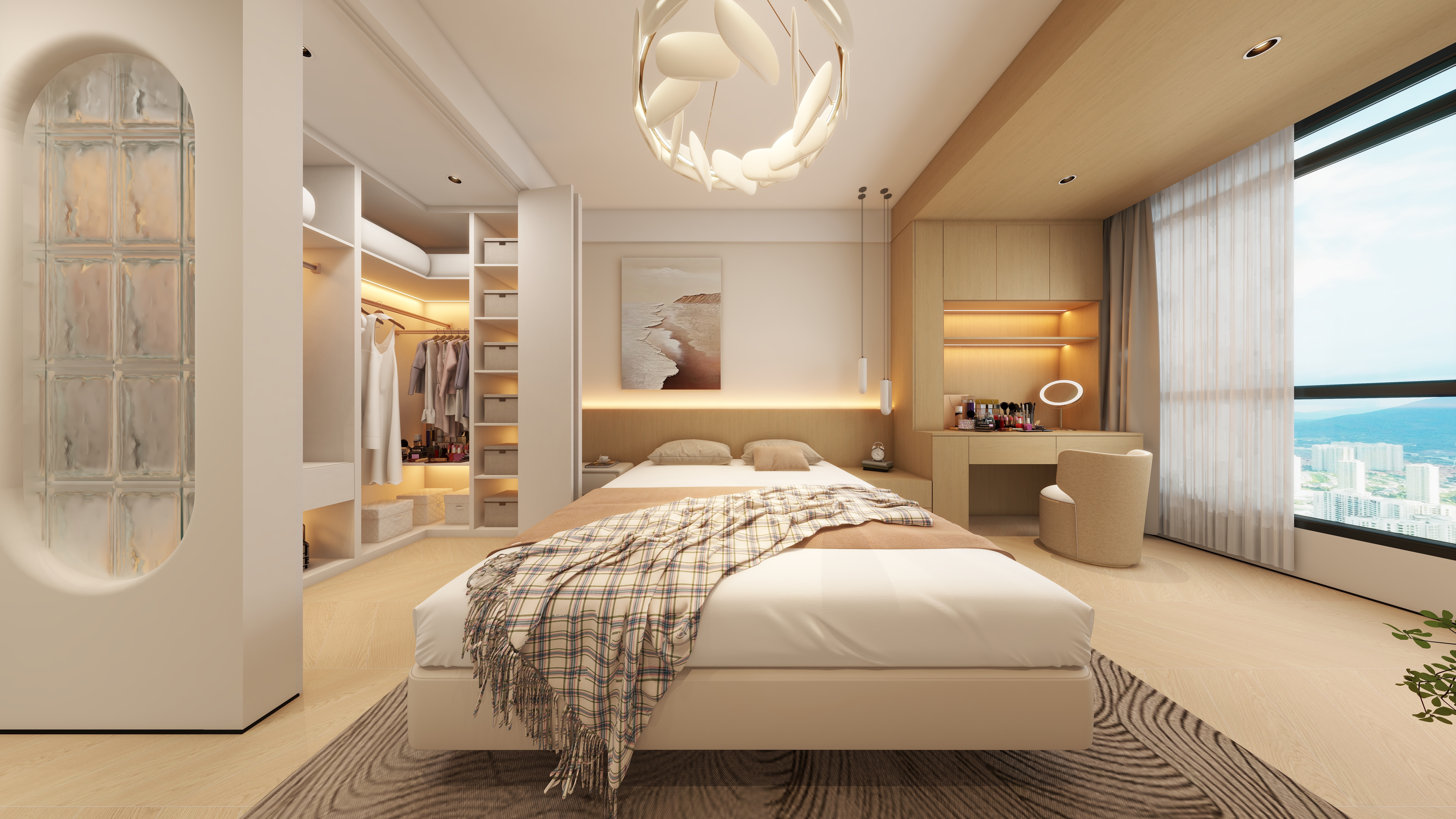 莫言空间设计-211m²室-原木奶油风-装修设计方案