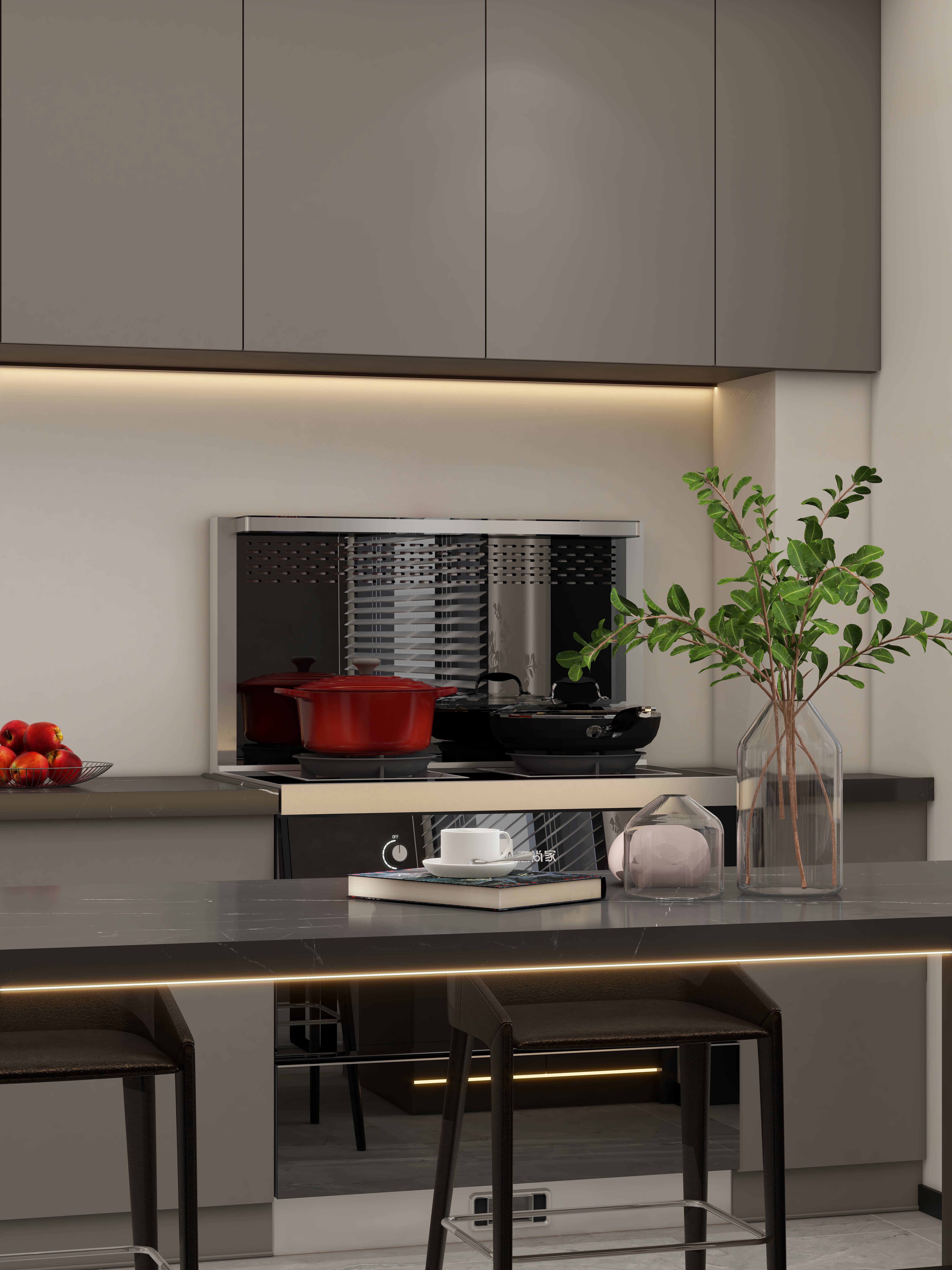 壹诺设计工作室-104㎡3室-现代简约装修效果图