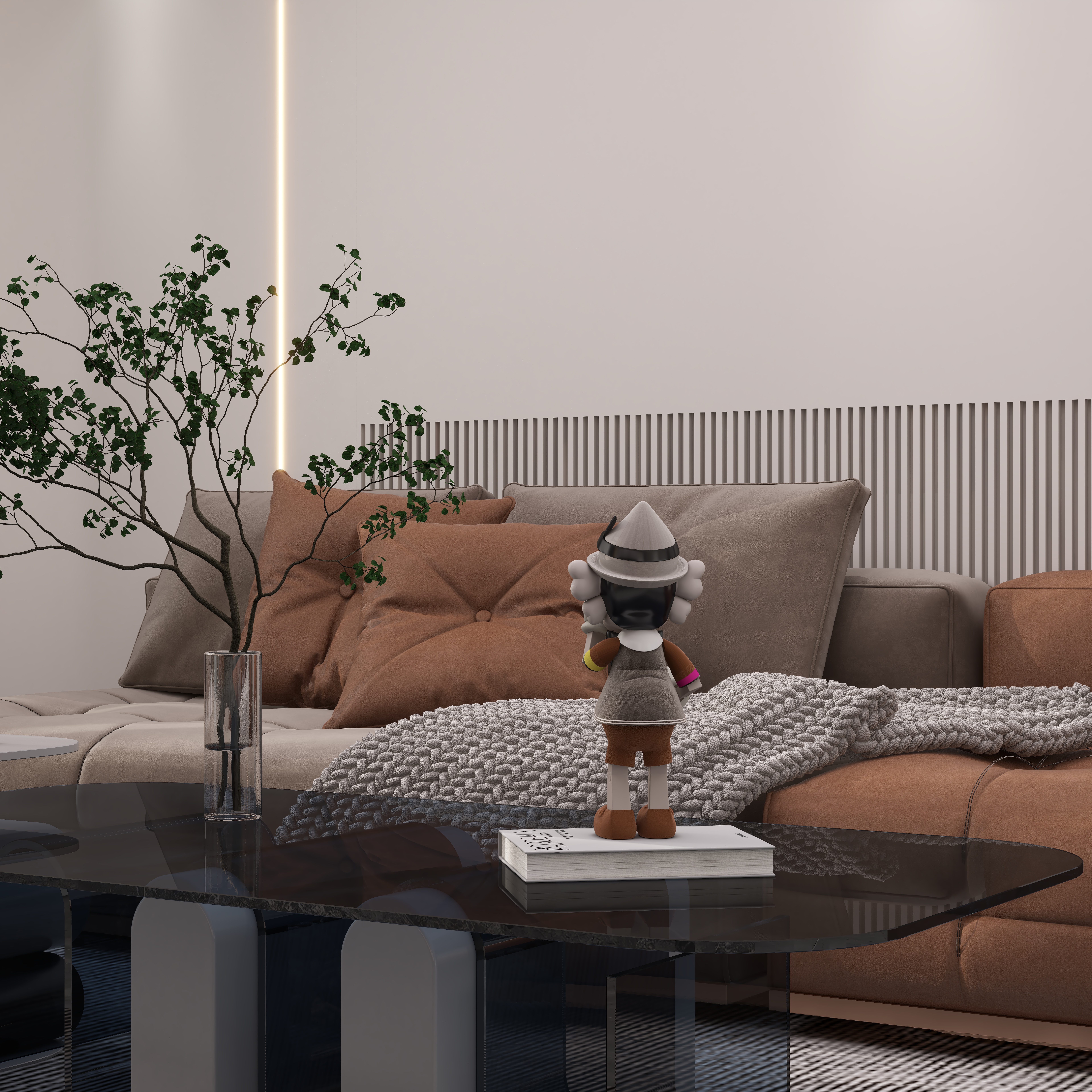 壹诺设计工作室-104㎡3室-现代简约装修效果图