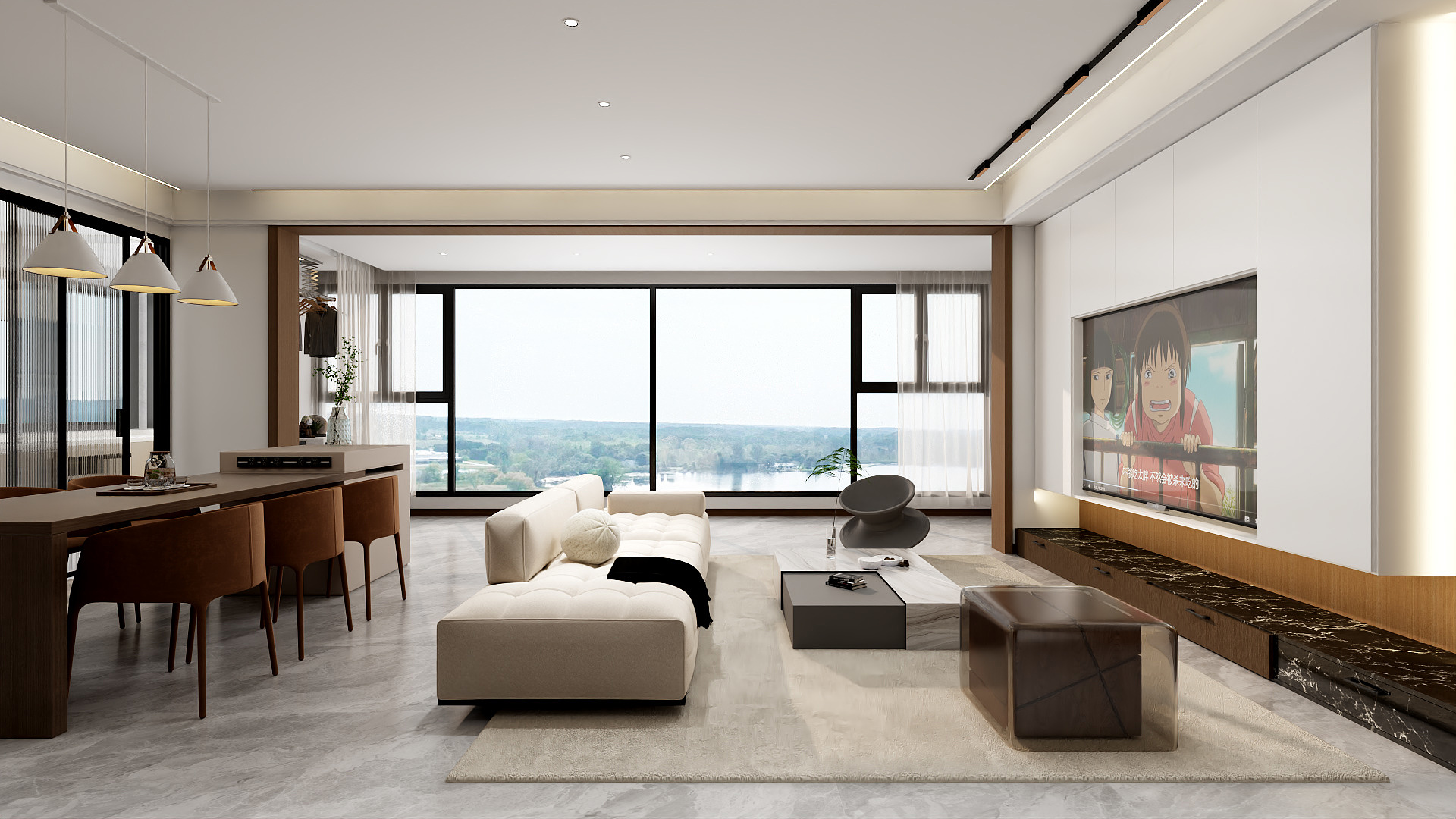 梦的绽放-128平方意式风格大平层-装修设计方案