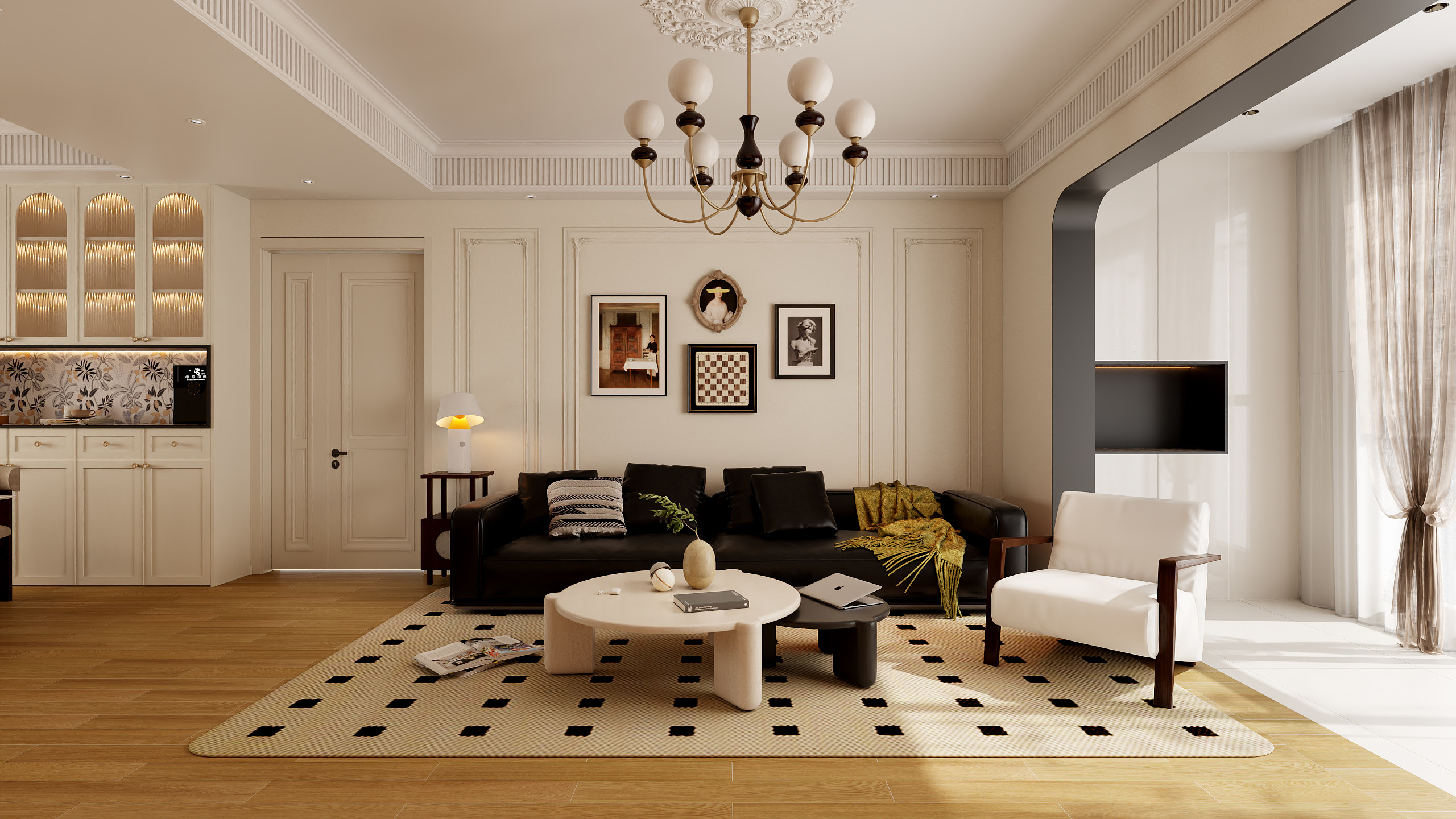 元舍空间设计吖-玖珑府法式复古装修效果图