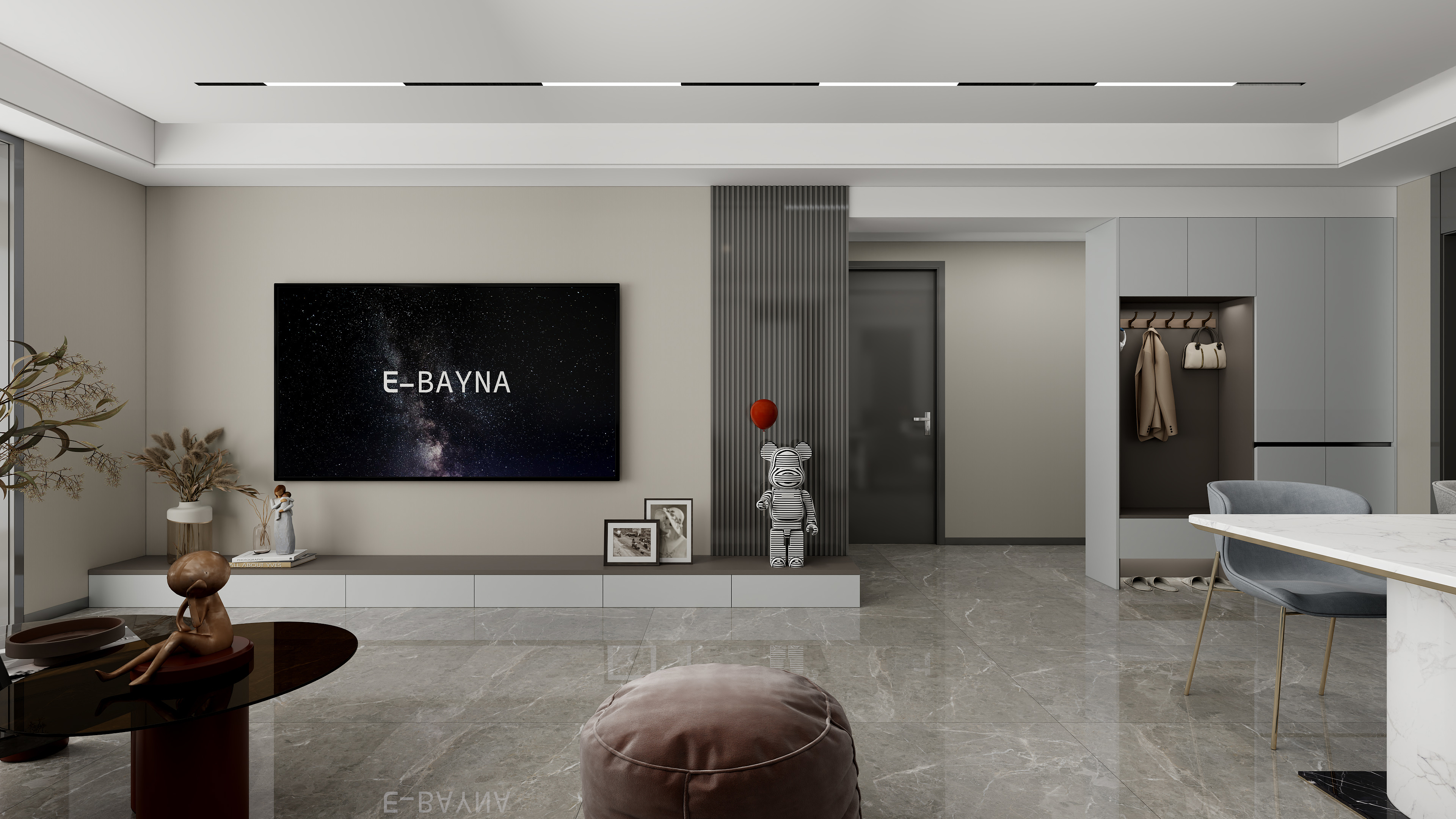 烫发的毛毛虫-清爽雾灰色系 人和天地29-1-2601-装修设计方案