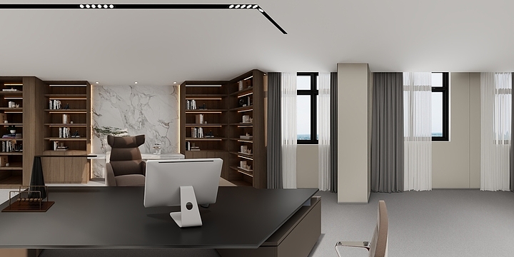 游123-董事长办公室-装修设计方案