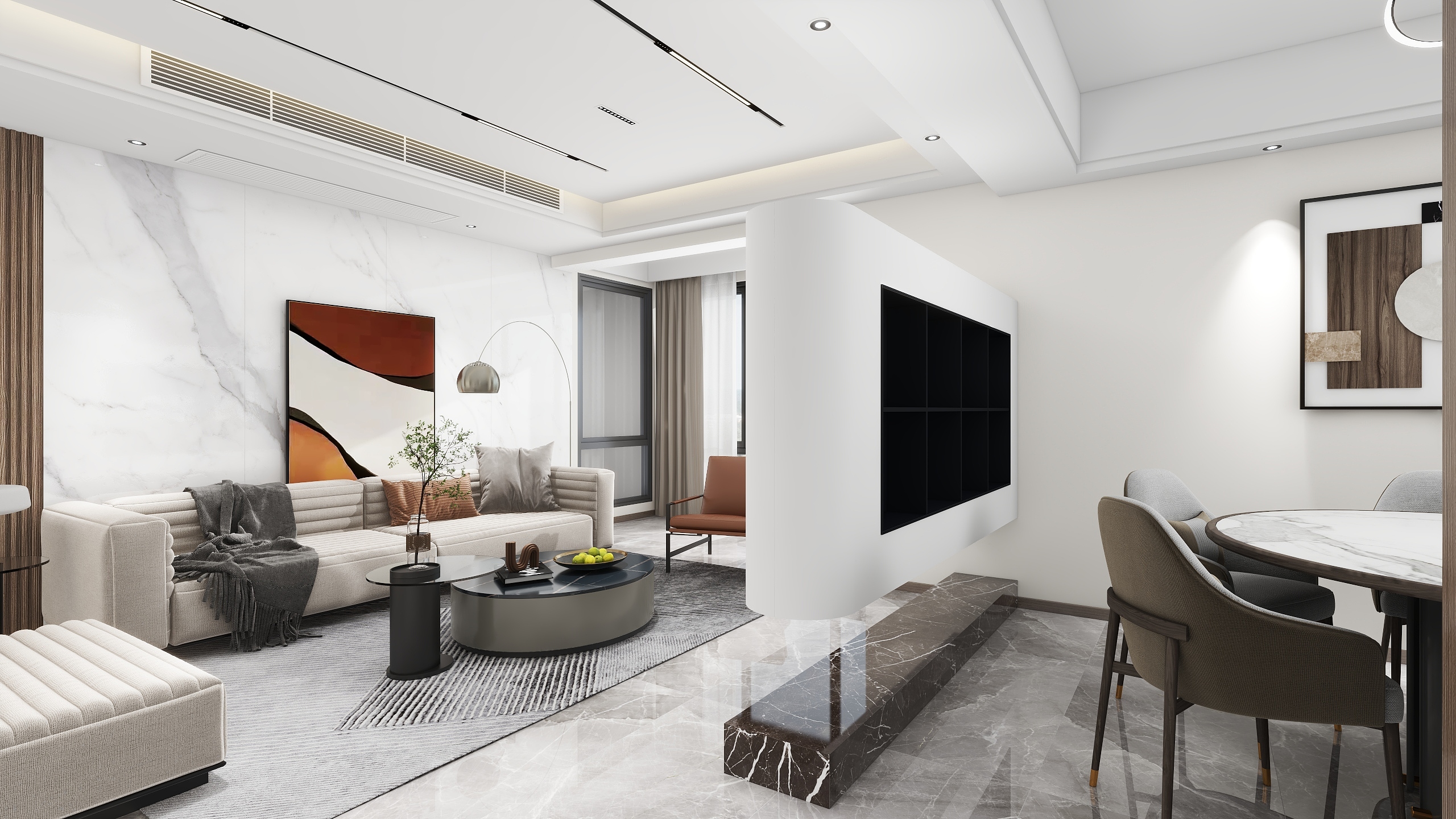 加一设计空间-宁瑞名府110㎡2室-装修设计方案