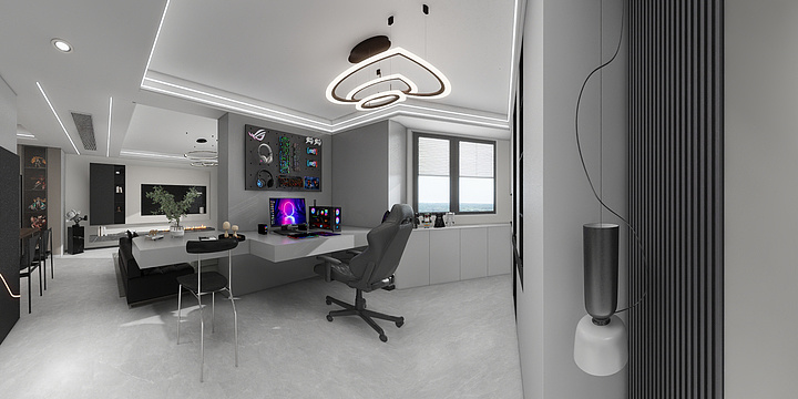 L大师.-新华府黑白灰103-装修设计方案