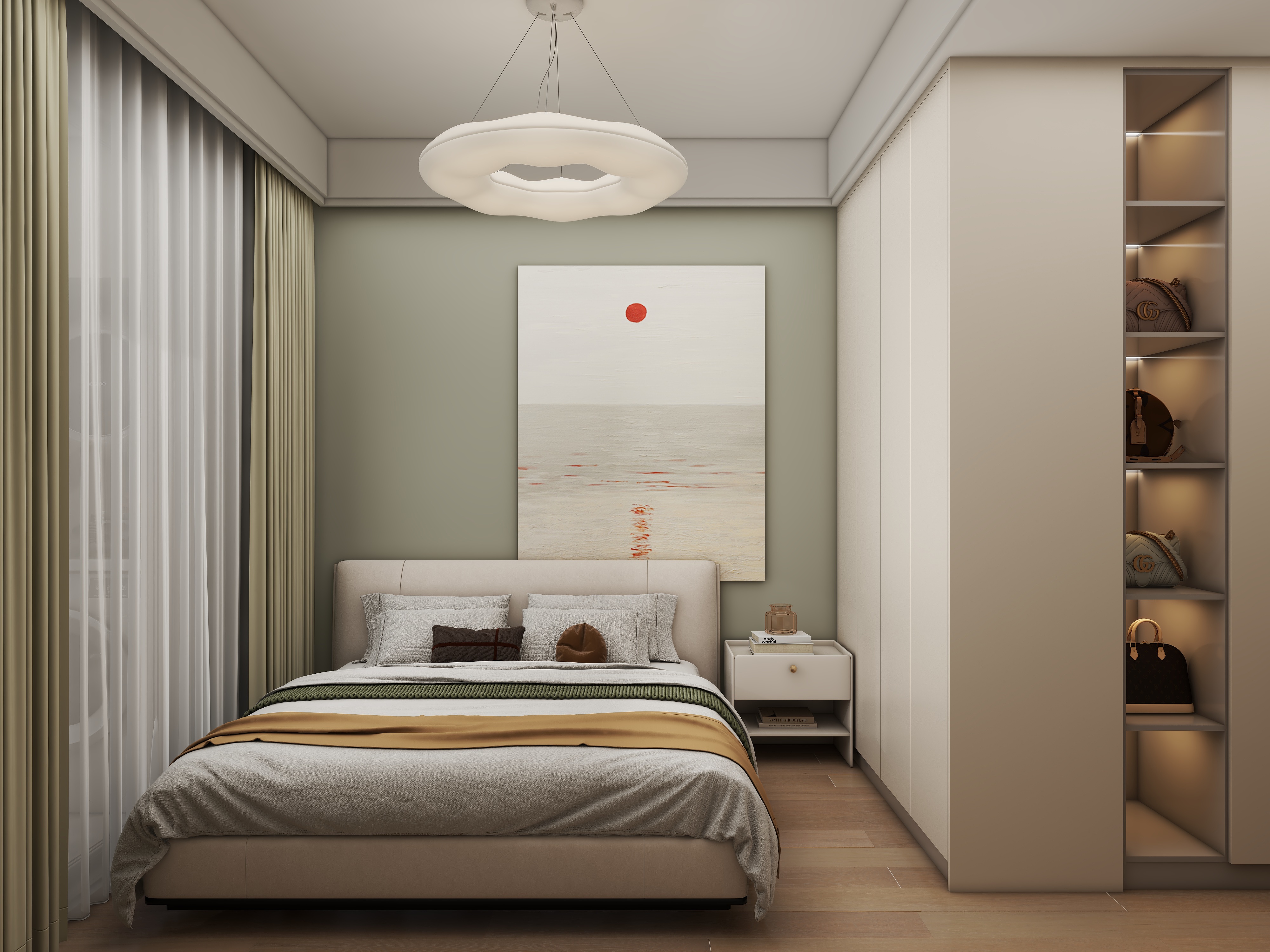 壹诺设计工作室-96㎡3室-现代简约装修效果图