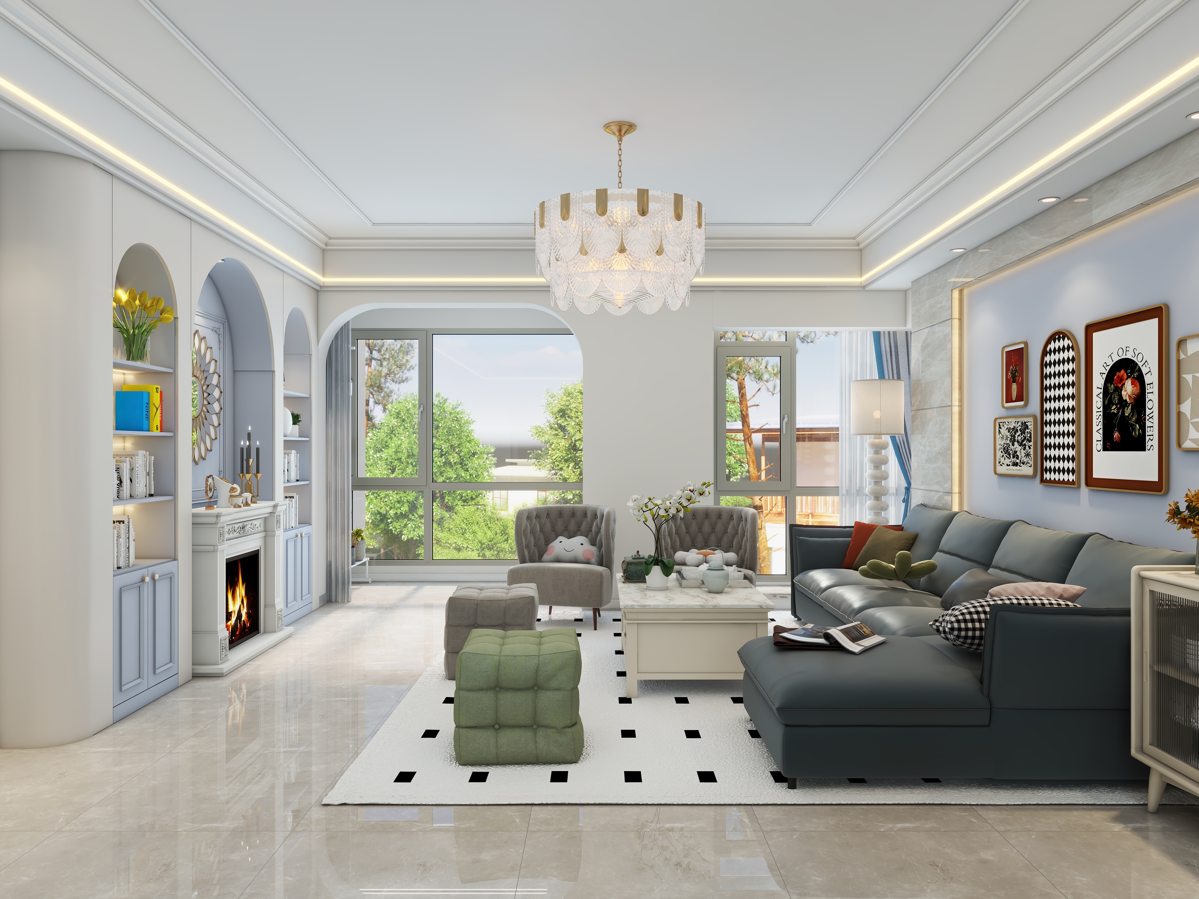 四月蚂蚁子弹飞-龙湾别墅-装修设计方案