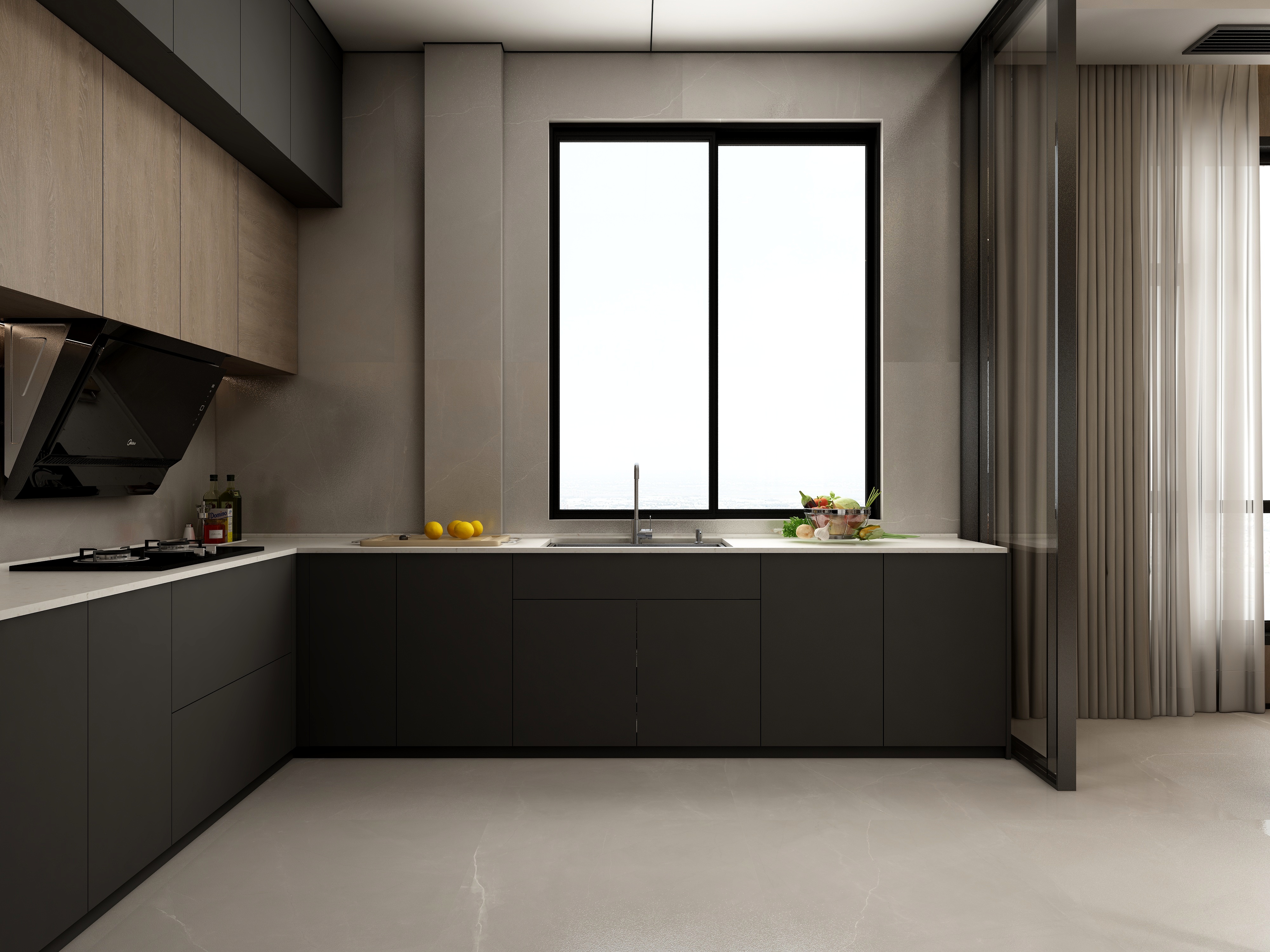 张煜强煜境设计-287平米意式轻奢别墅装修效果图