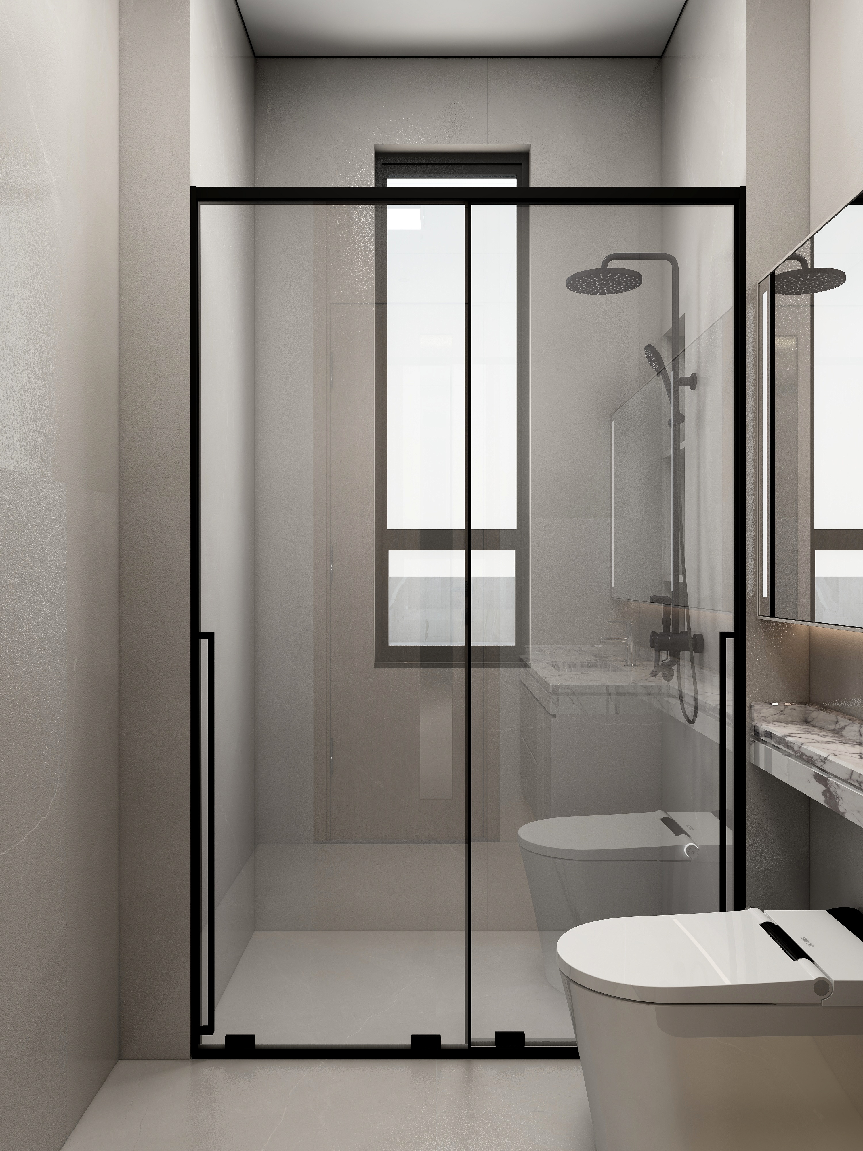 张煜强煜境设计-287平米意式轻奢别墅装修效果图