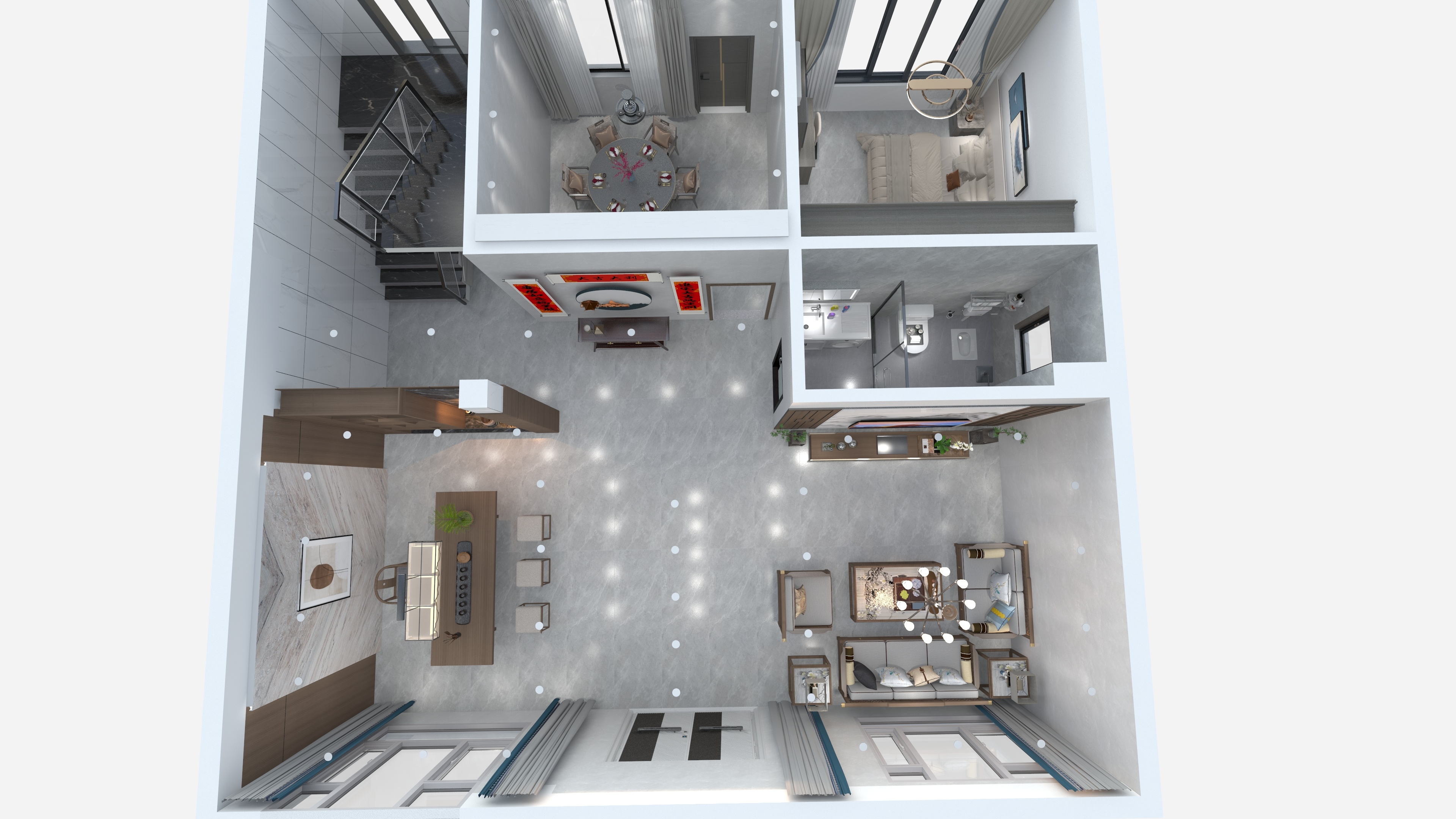 设计裴工UZFA-自建房122㎡-装修设计方案