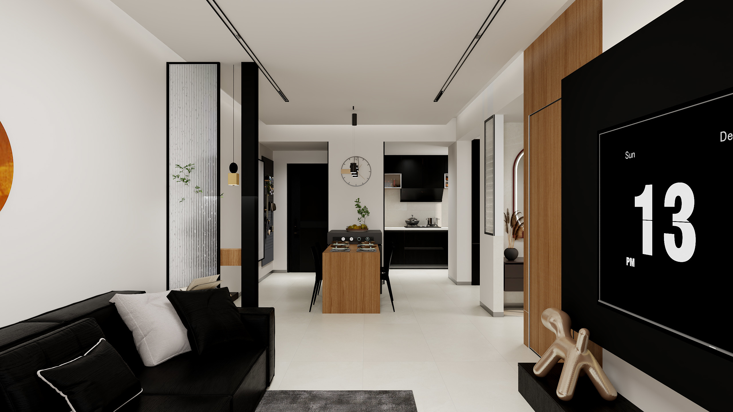 小四四XmMp-69㎡小户型暗黑系-装修设计方案